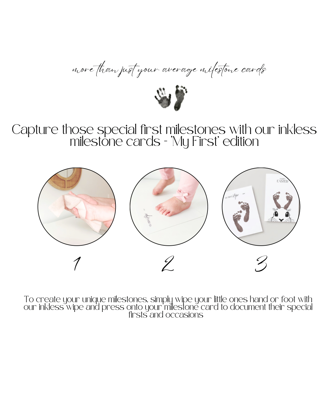 Little Lullaby - ‘My First’ edition - Inkless Milestone Cards