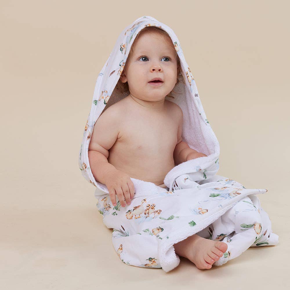 Snuggle Hunny - Duck Pond Organic Hooded Baby Towel