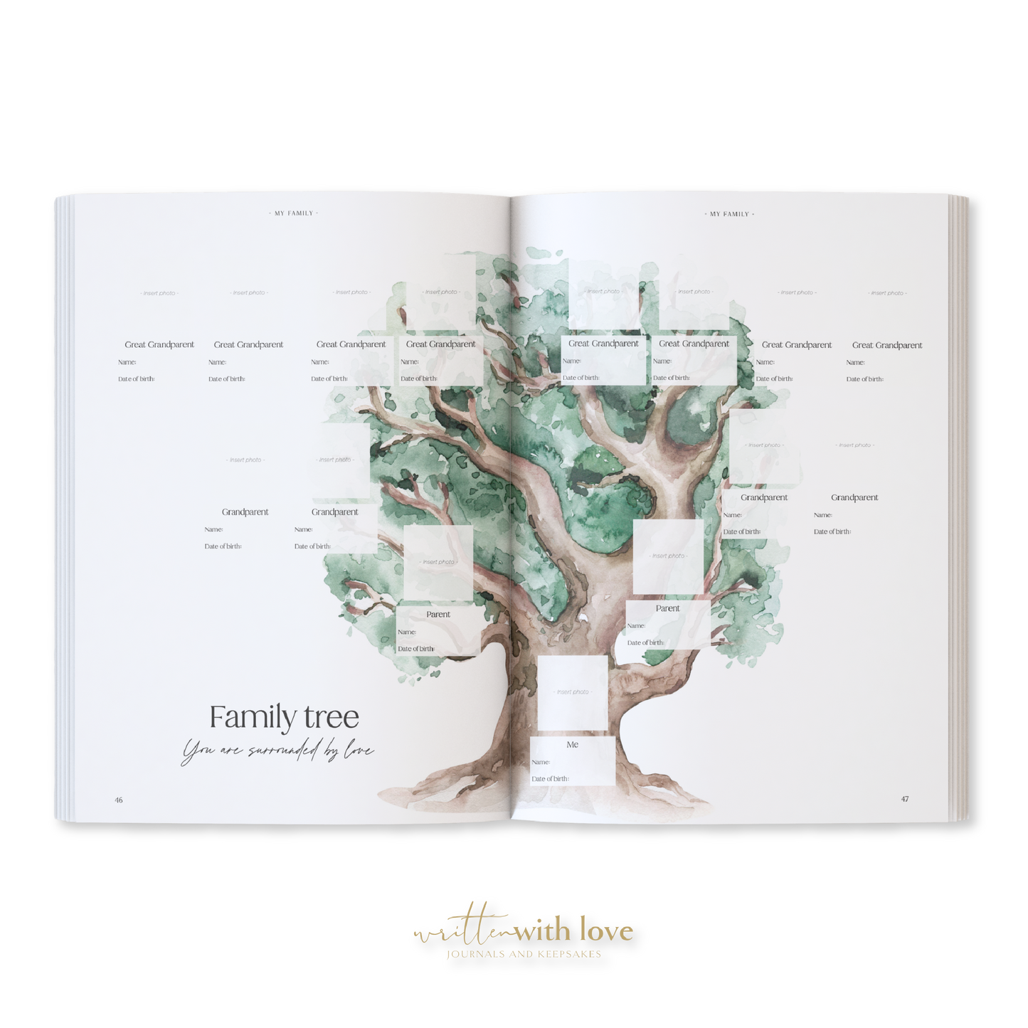 Written With Love - Baby Memory Book with Keepsake Box - Oatmeal