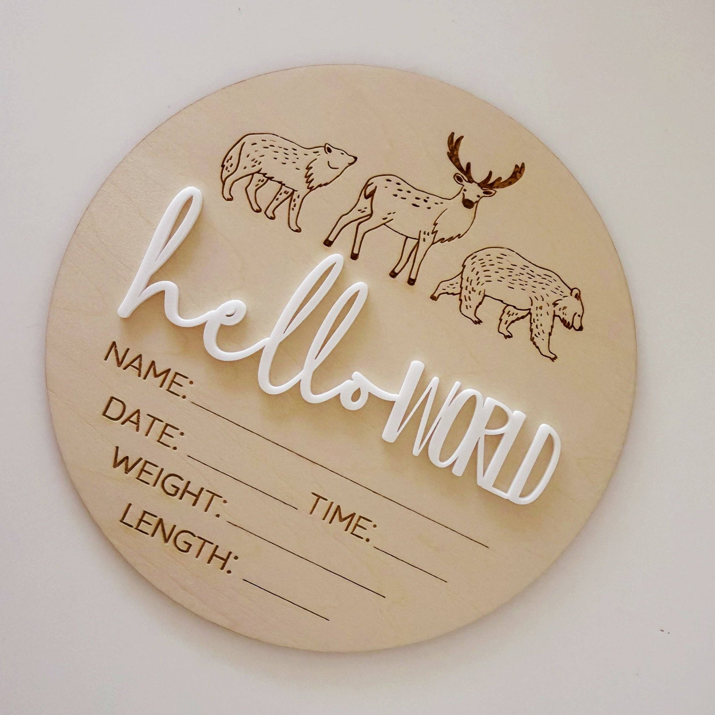 Timber Tinkers - Hello world woodland animals