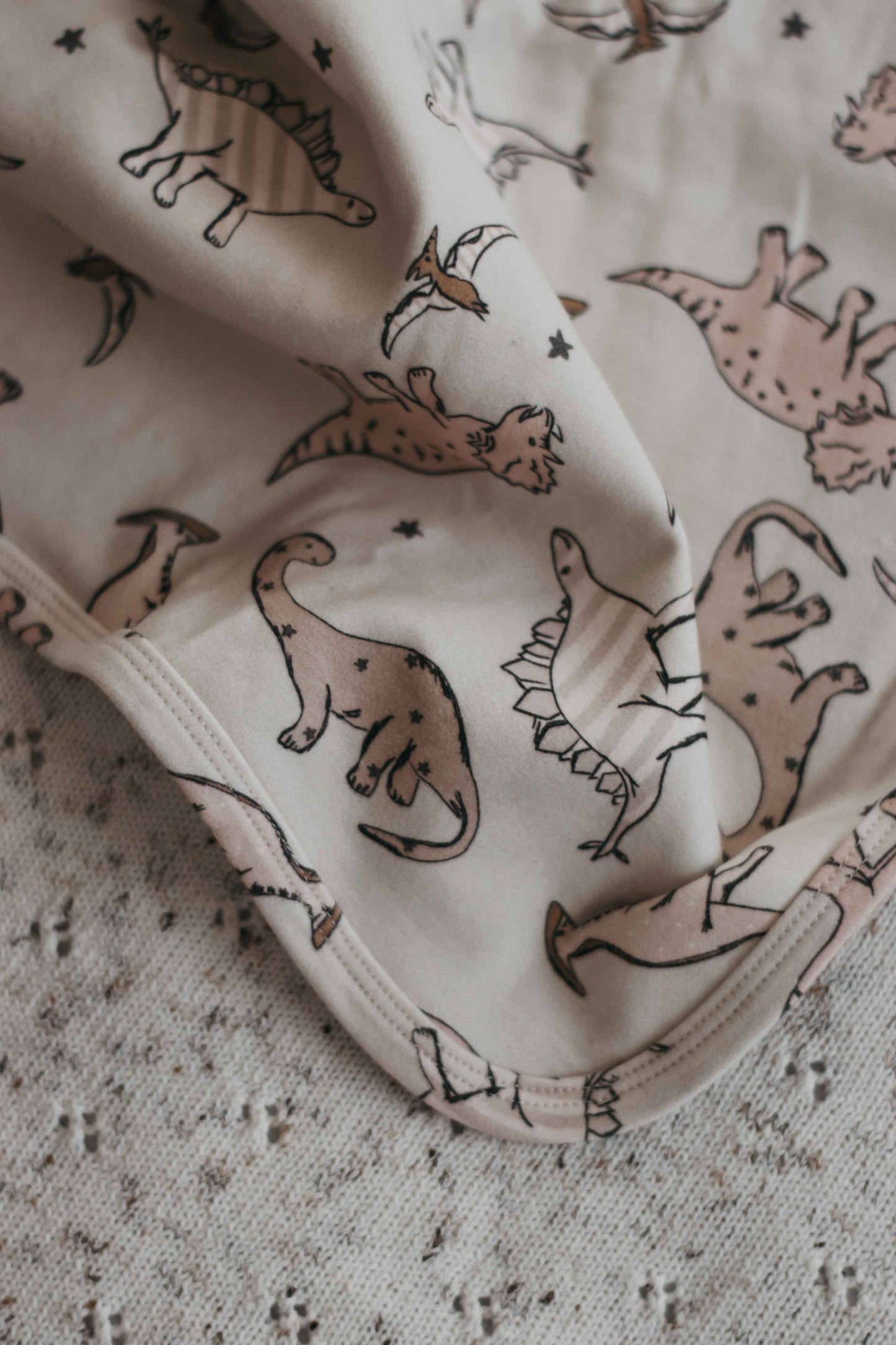 Bencer & Hazelnut - Jersey Swaddle - Retrosaurus