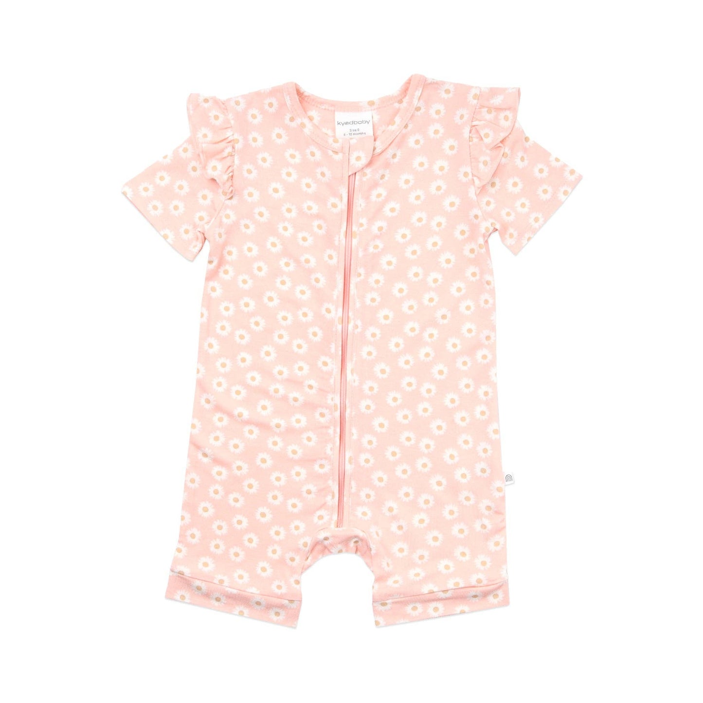Kynd Baby - Day or Night Short Sleeve Frill Onesie - Daisy Charm