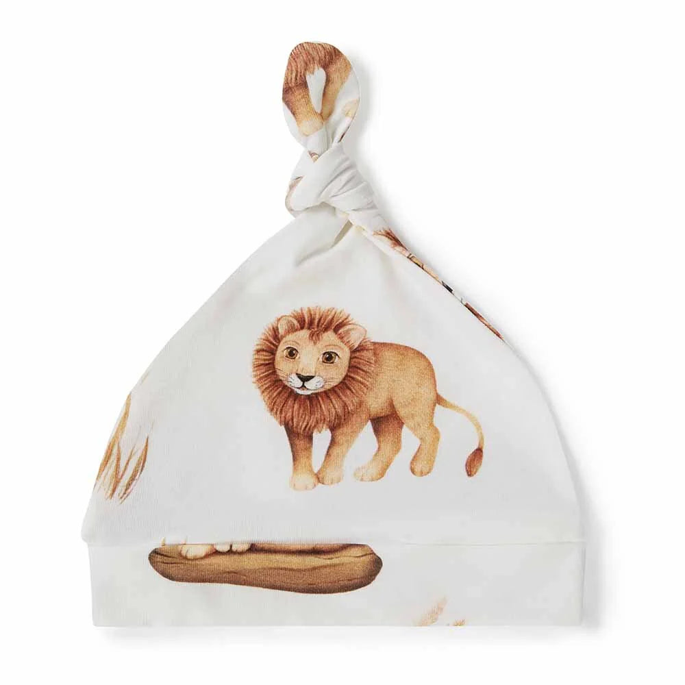 Snuggle Hunny - Lion Organic Knotted Beanie