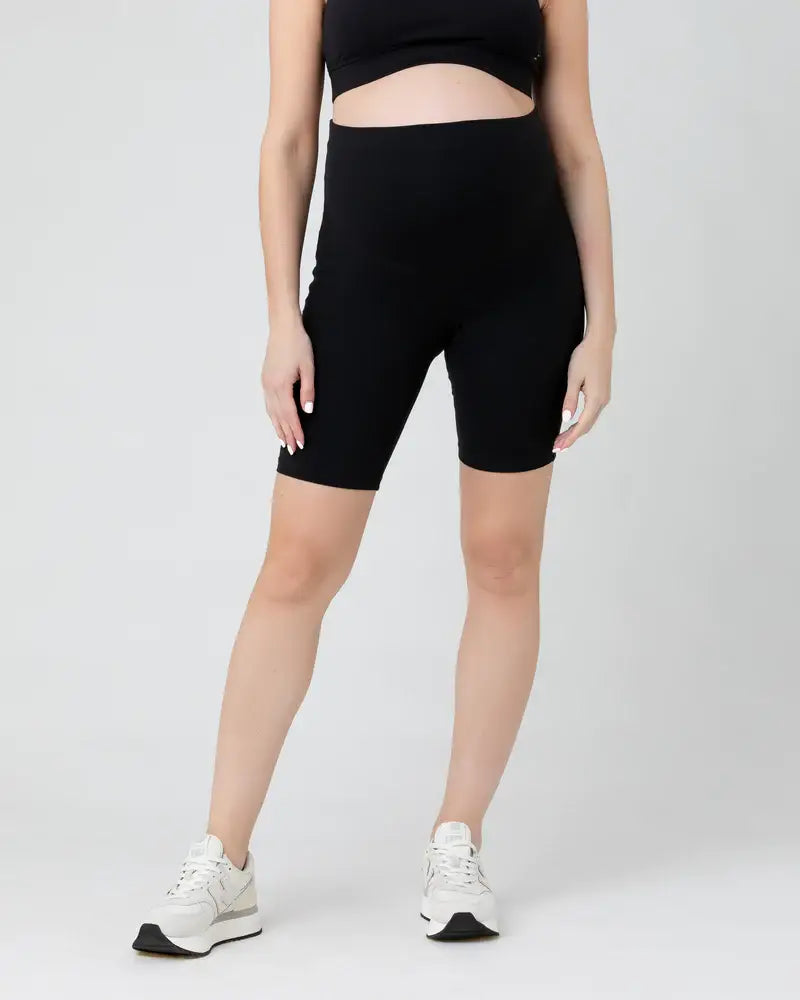 Ripe Maternity - Over Tummy Bike Short Black