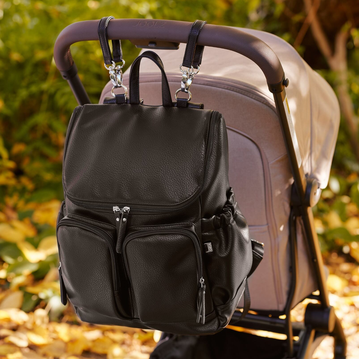 OiOi - Signature Nappy Backpack - Black Dimple Vegan Leather