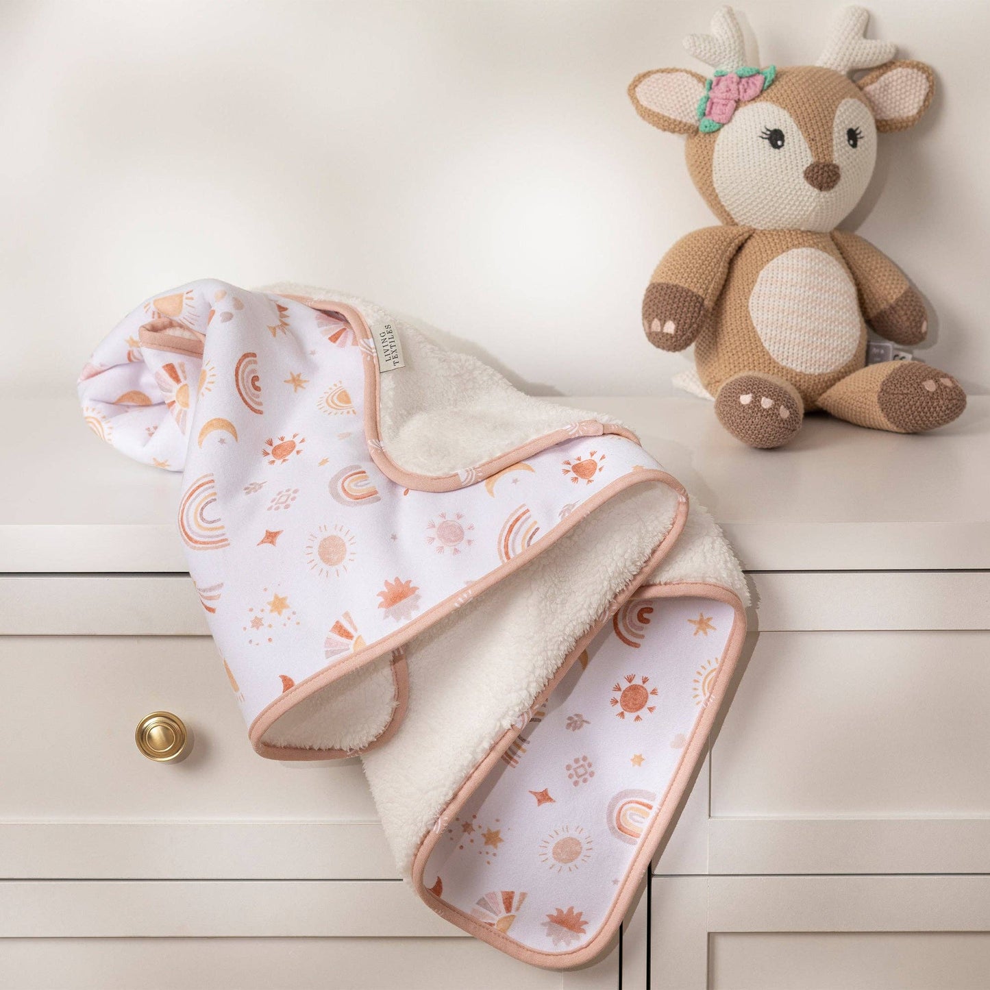 Living Textiles - Jersey Sherpa Blanket - Bohemian Bliss