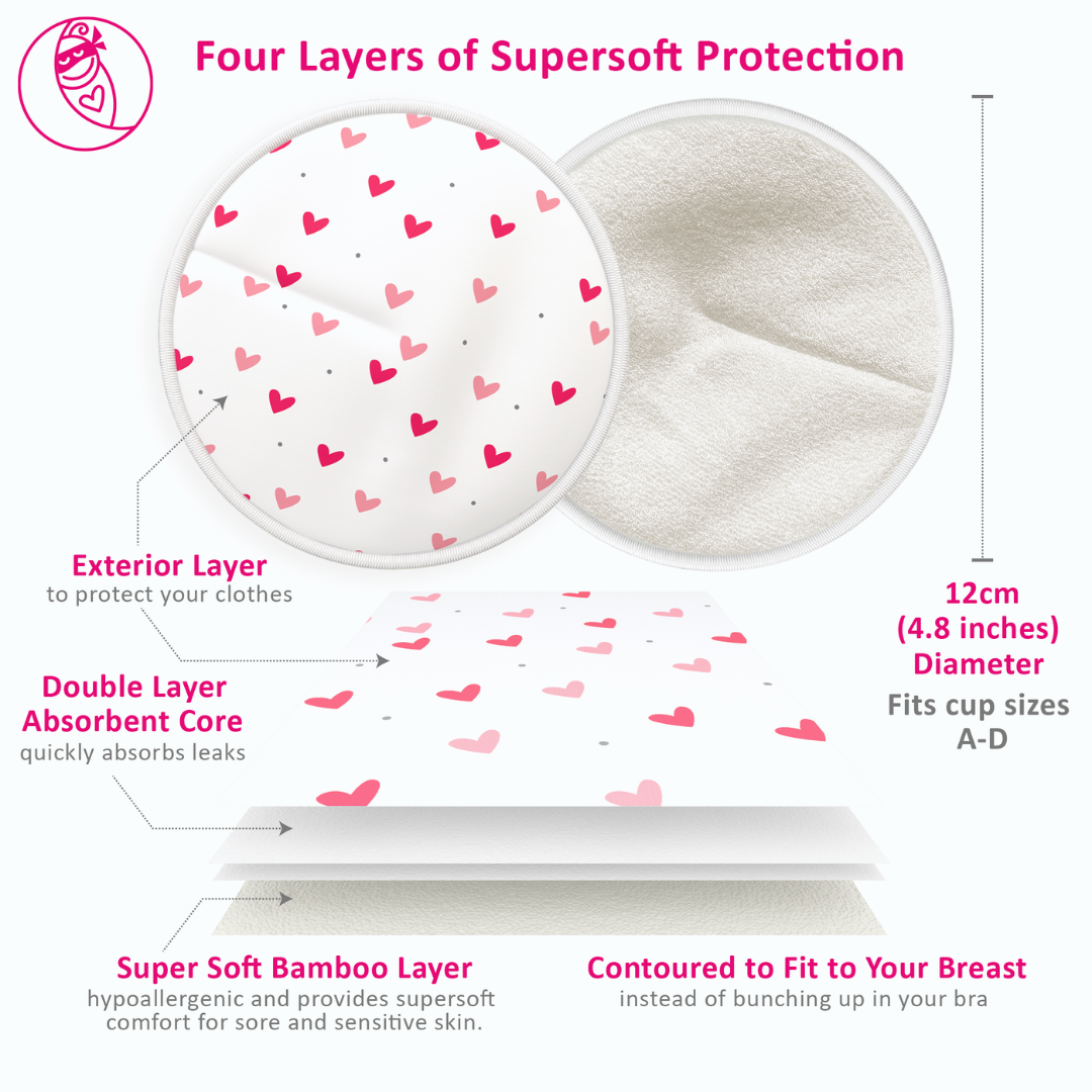 Ninja Mama - Ninja Mama 4 layer Washable Organic Bamboo Nursing Pads