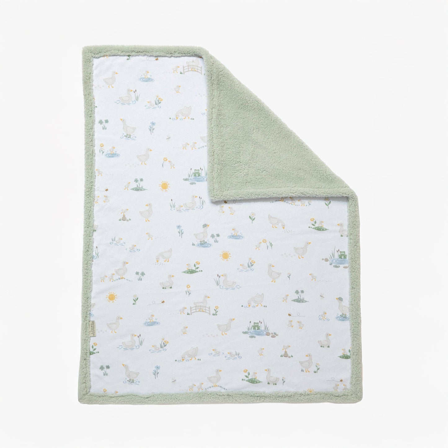 Living Textiles - Organic Jersey Sherpa Blanket - Goosey Goosey