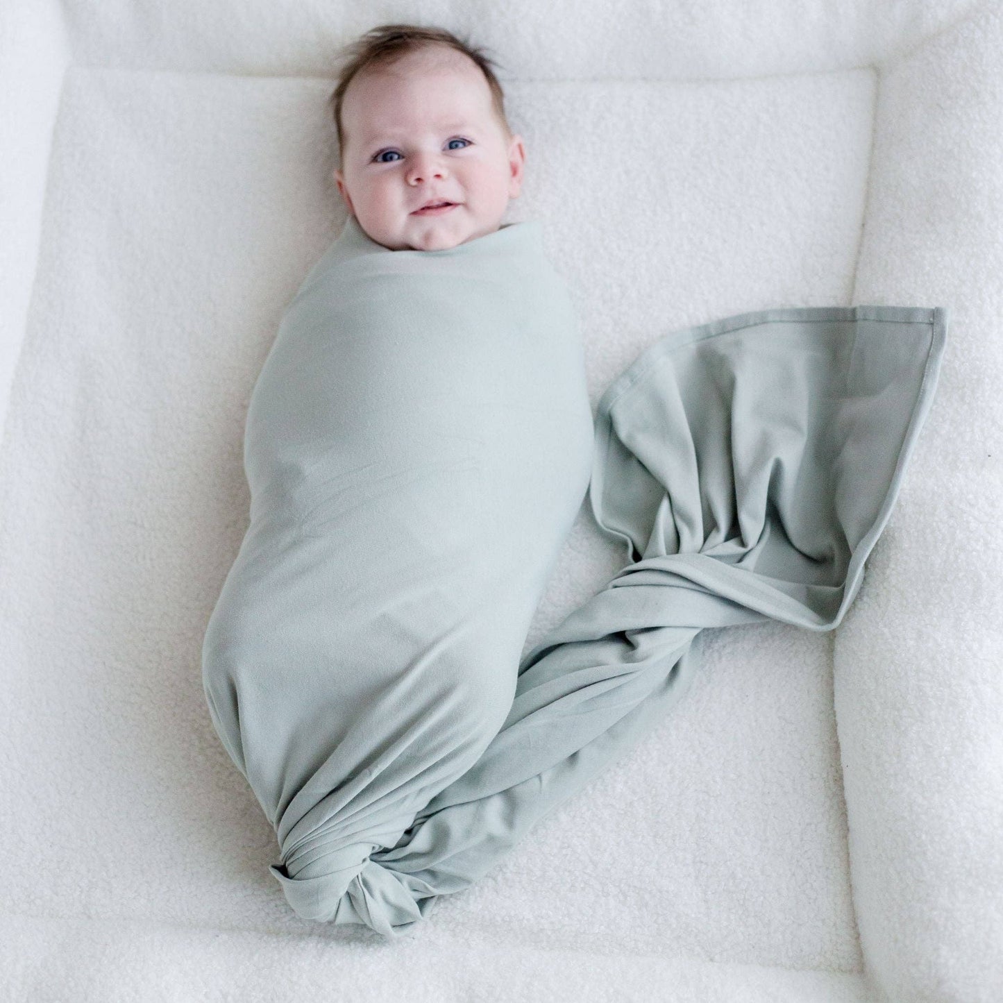Zoe Sage - Stretchy Swaddle Baby Wrap - Sage Green