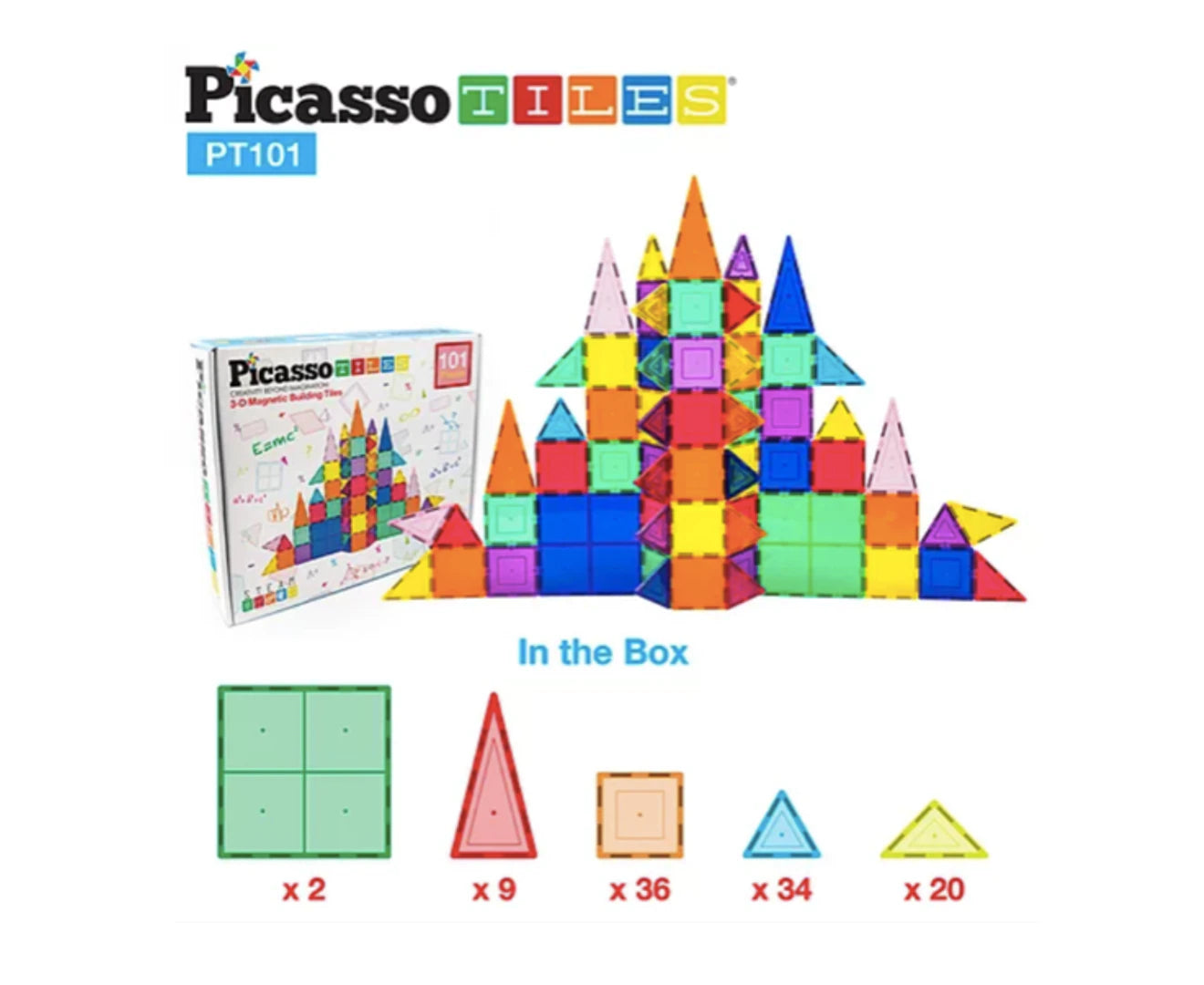 101 Pc Magnetic Tile - Picasso Tile