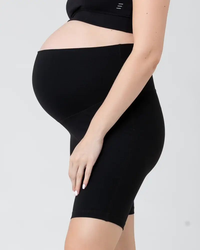 Ripe Maternity - Over Tummy Bike Short Black