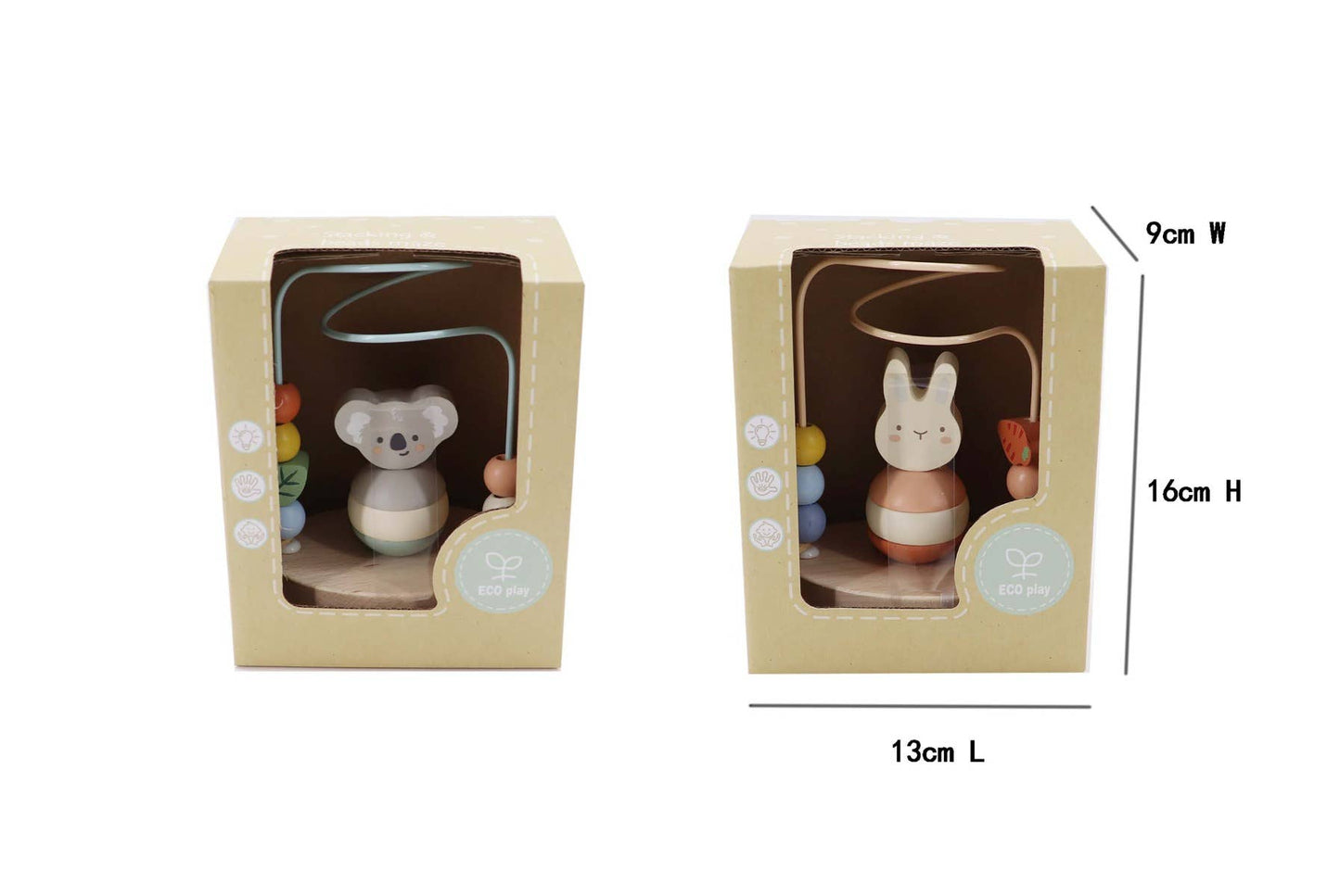 ToysLink - Wooden Koala & Bunny Stacking Bead Maze