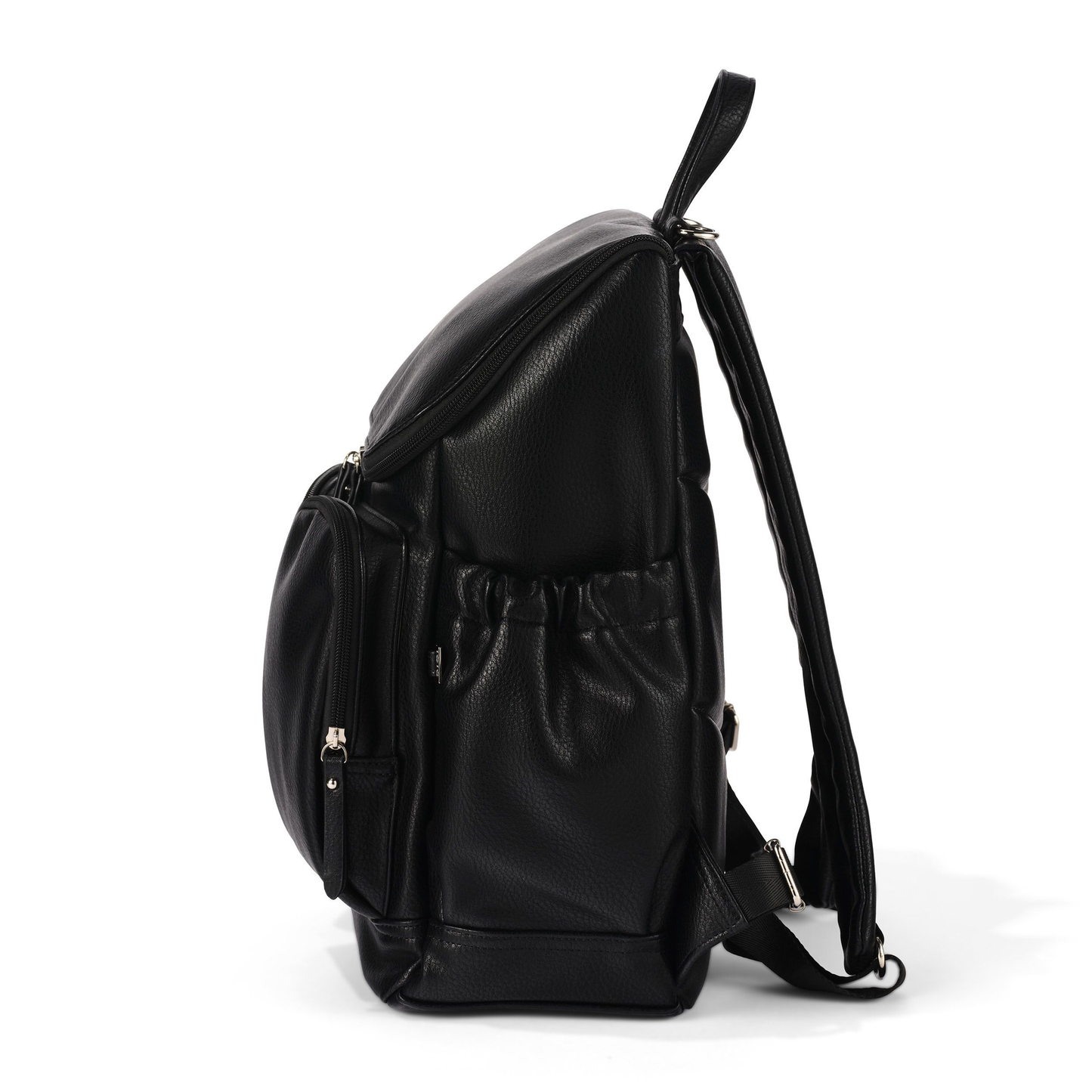 OiOi - Signature Nappy Backpack - Black Dimple Vegan Leather
