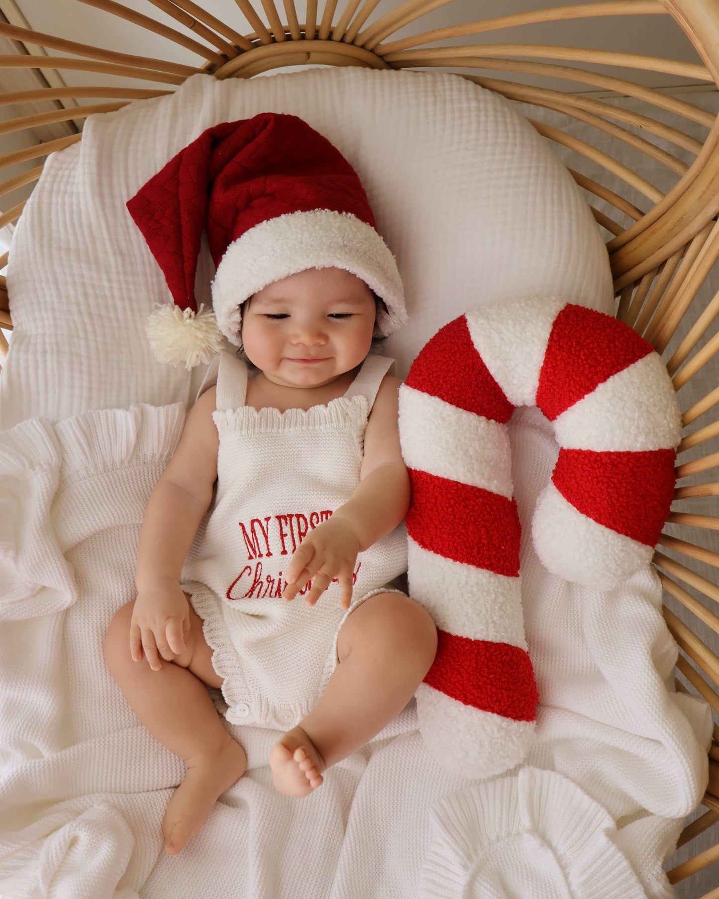 Elke & Indigo - My First Christmas Romper - Scallop Edge