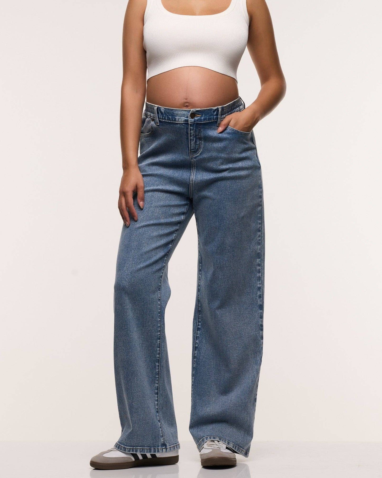 Soon Maternity - Relaxed Wide Leg Maternity Jeans