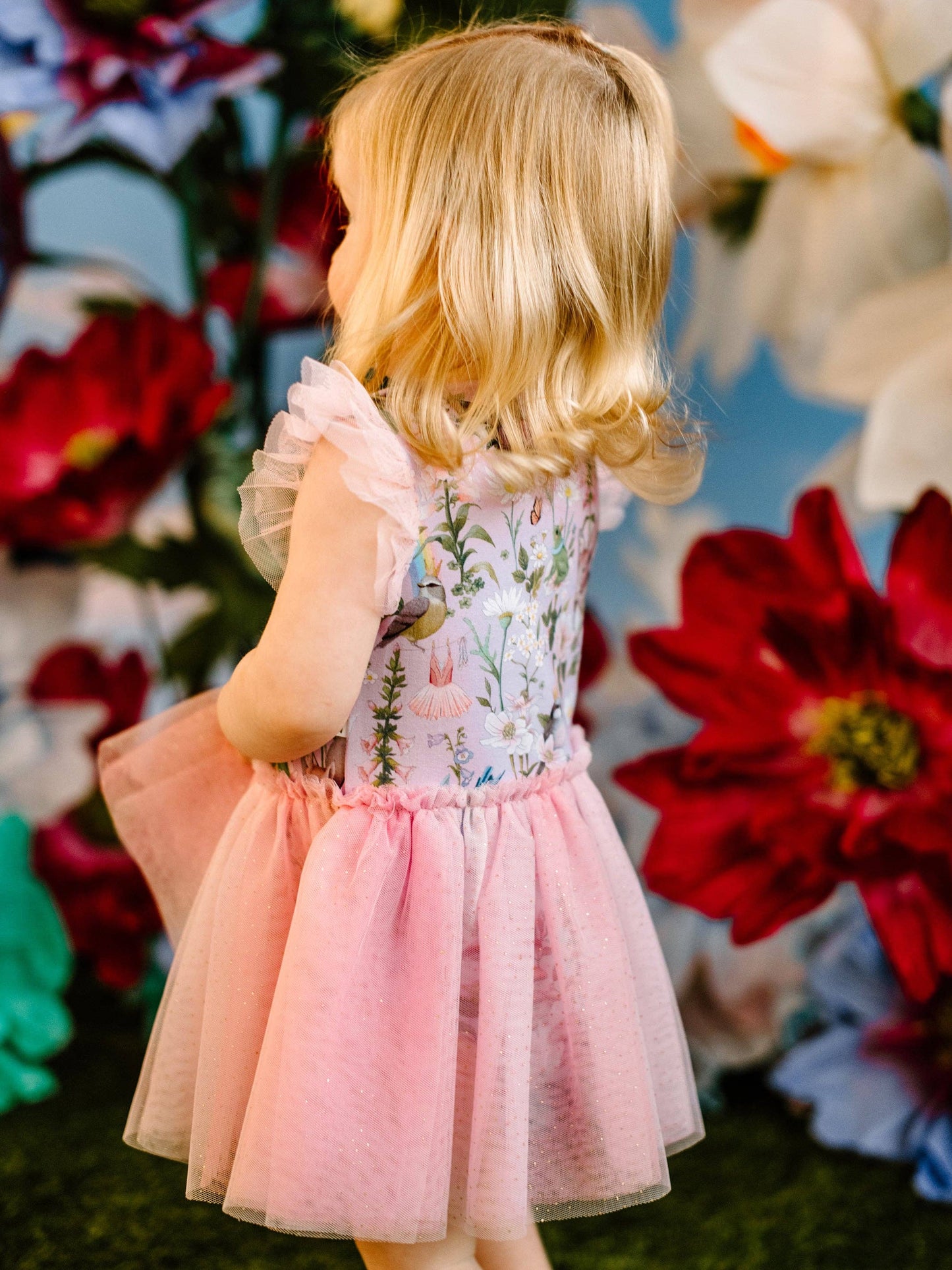 Fleur Harris - 'Fairyland' Dreamy Tutu Bodysuit Dress - Pink Lavender