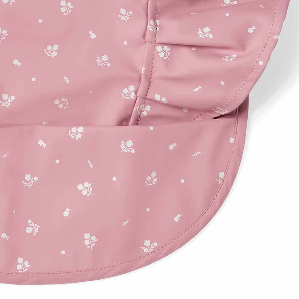Snuggle Hunny - Pink Fleur Frill Snuggle Bib