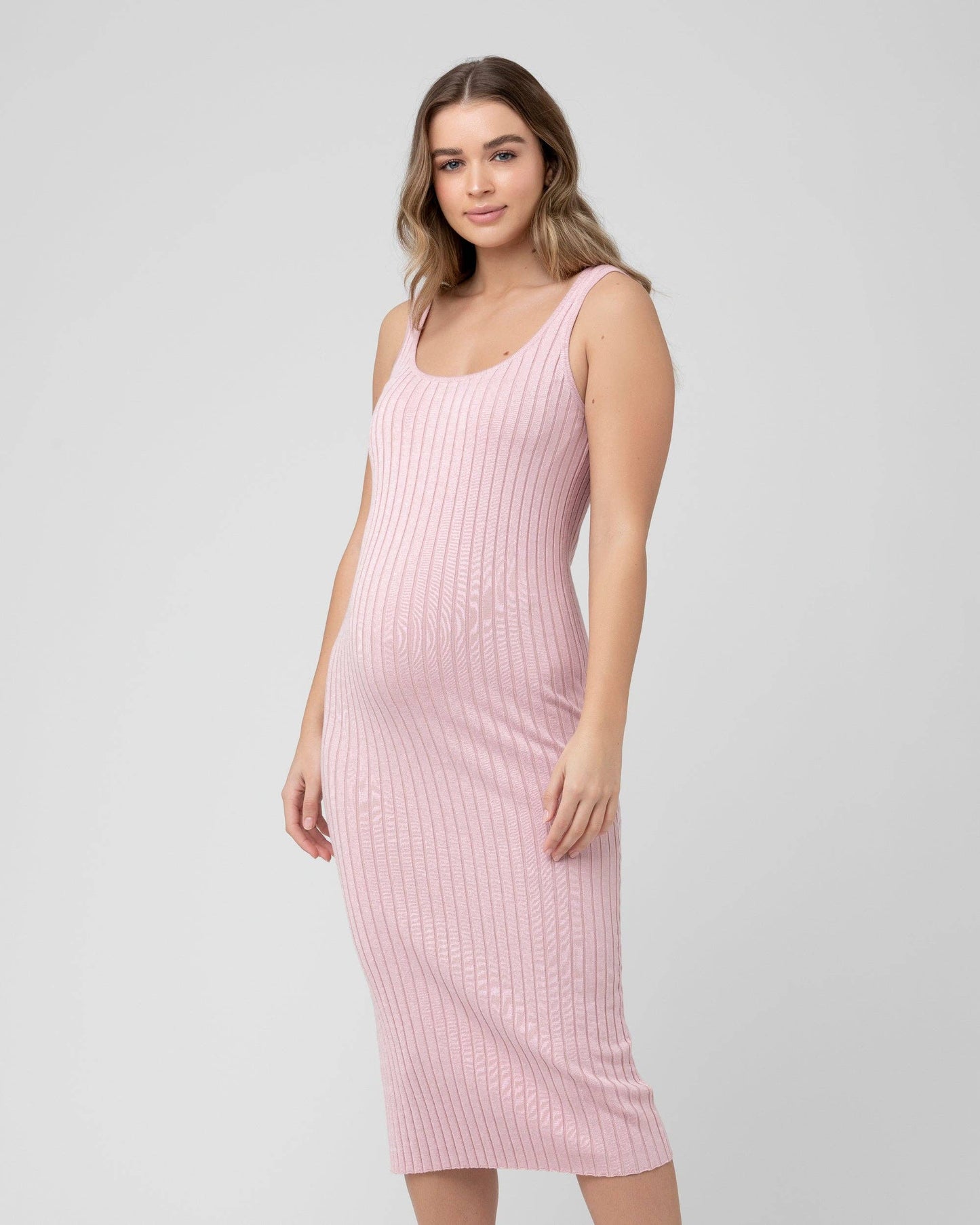 Ripe Maternity - Carmen Rib Knit Dress Pink