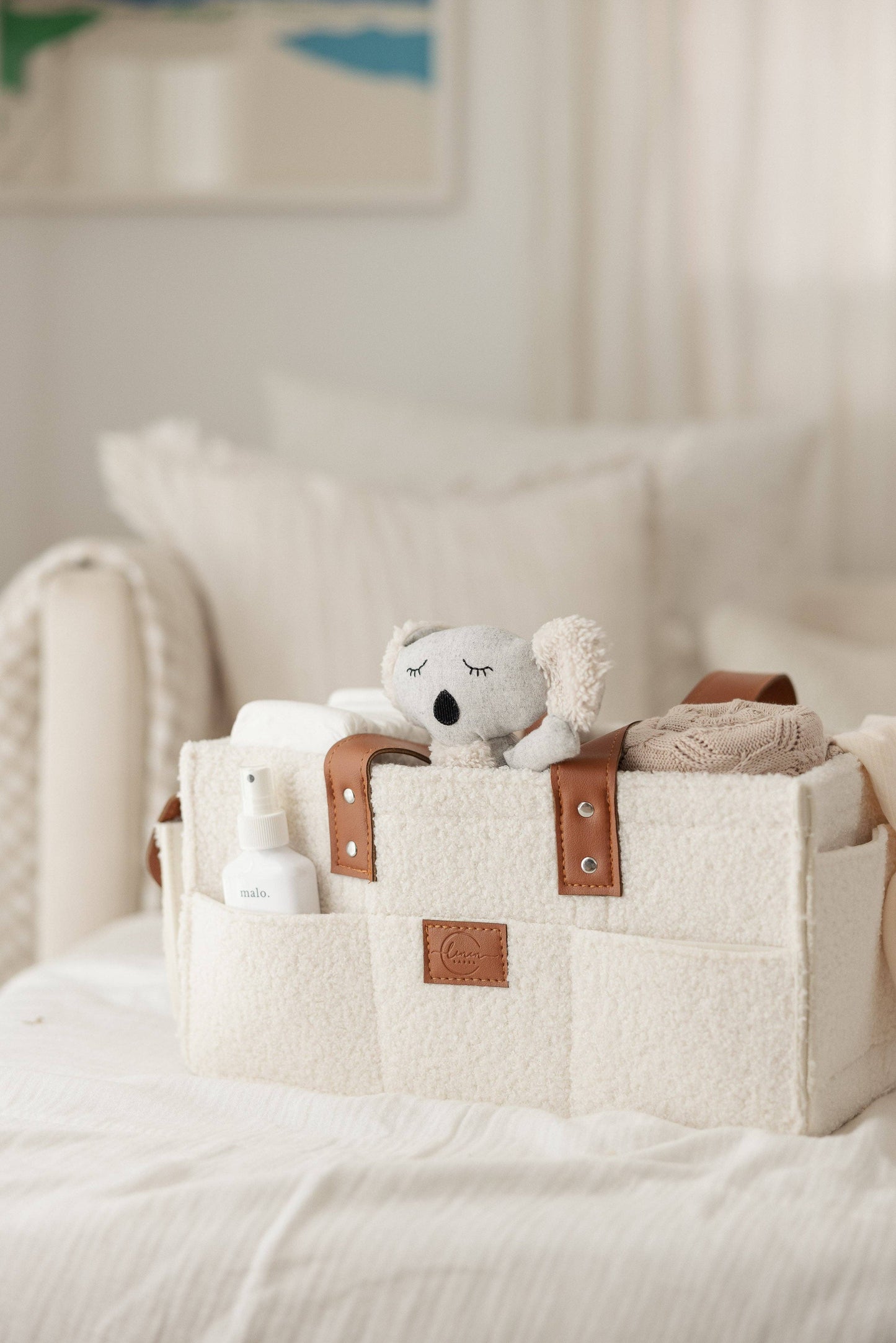 Nappy Caddy Organiser Cream