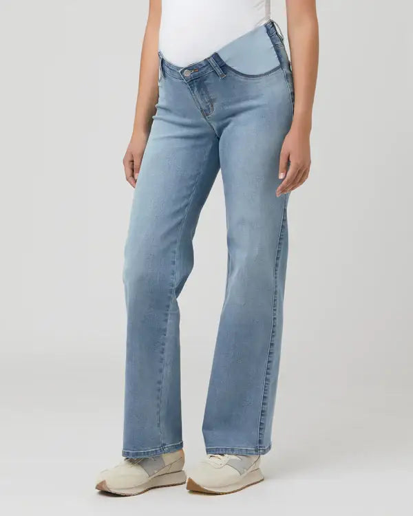 Ripe Maternity - Kyle Wide Leg Jean Light Blue