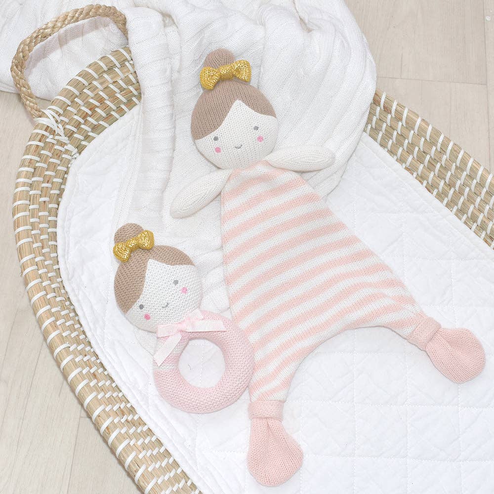Living Textiles - Sophia the Ballerina Knitted Rattle