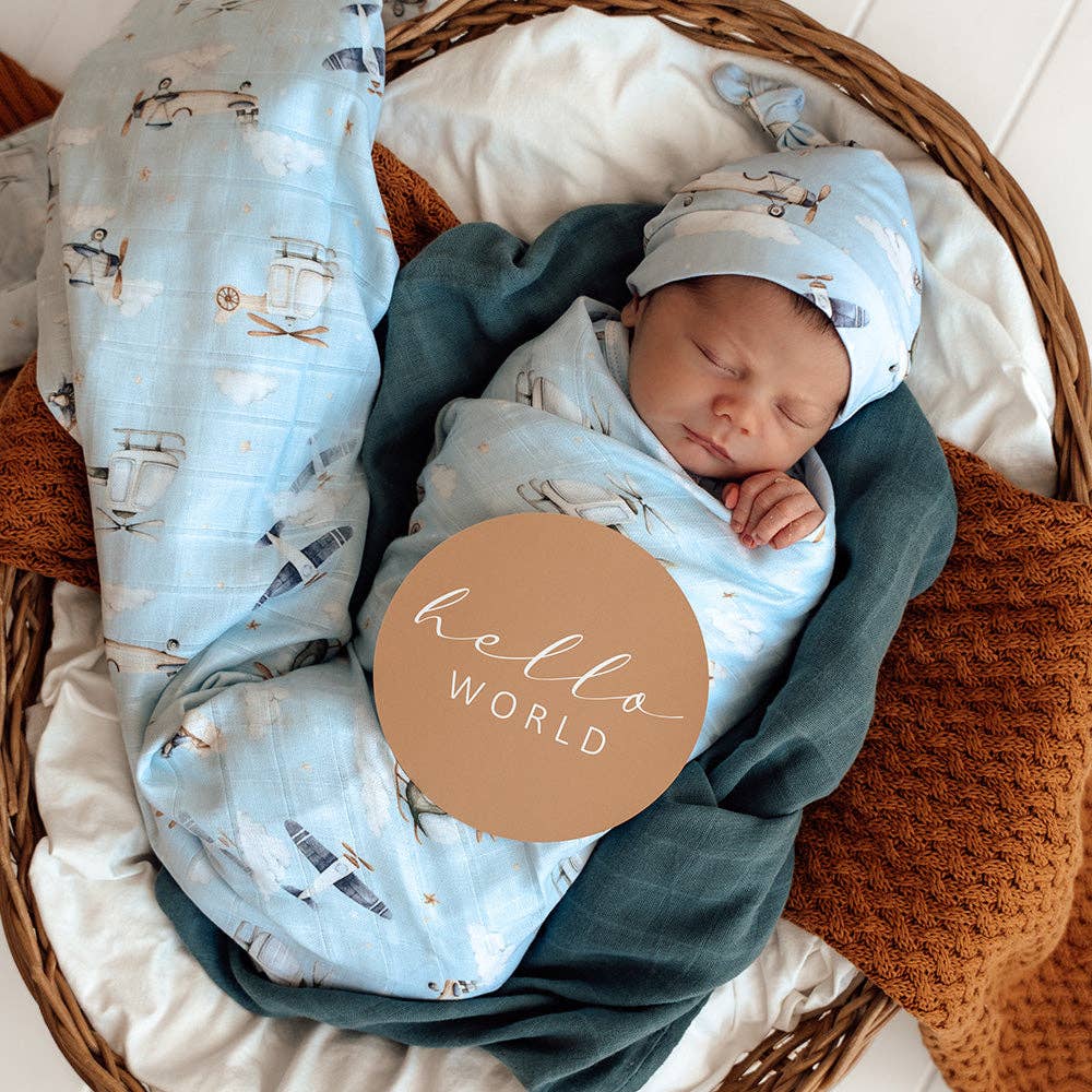 Snuggle Hunny - Taking Flight & Pebble Reversible Milestone Cards