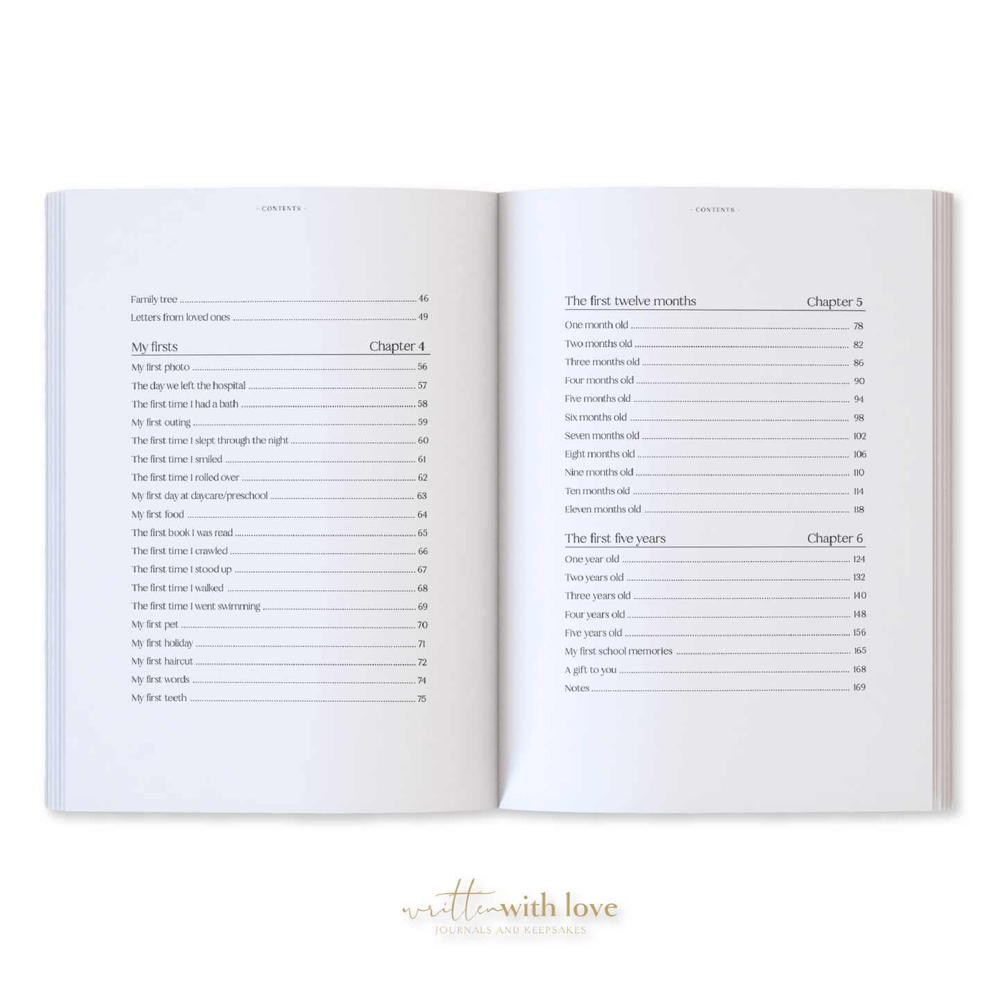 Written With Love - Baby Memory Book with Keepsake Box - Oatmeal