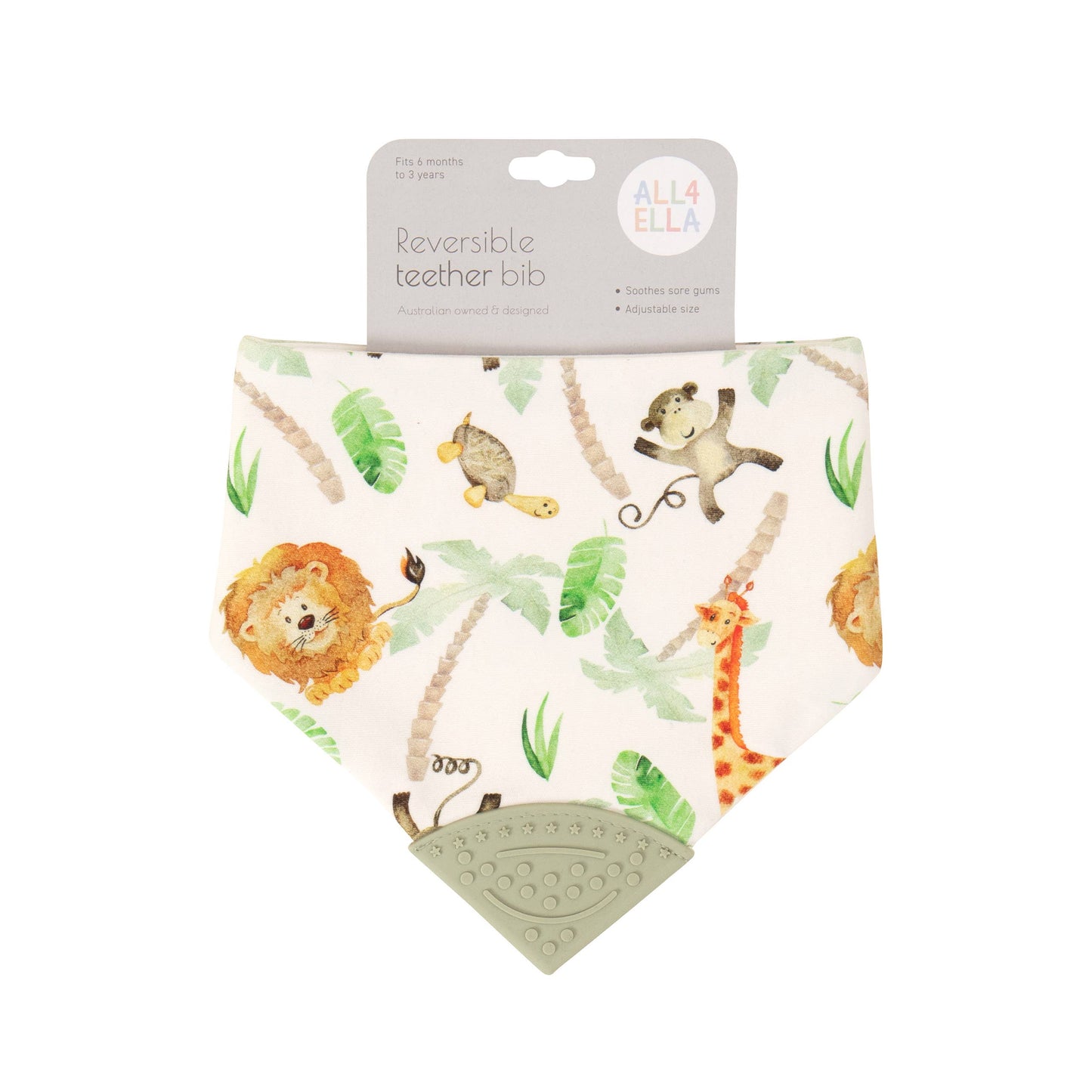 Bandana Bib with Silicone - Jungle