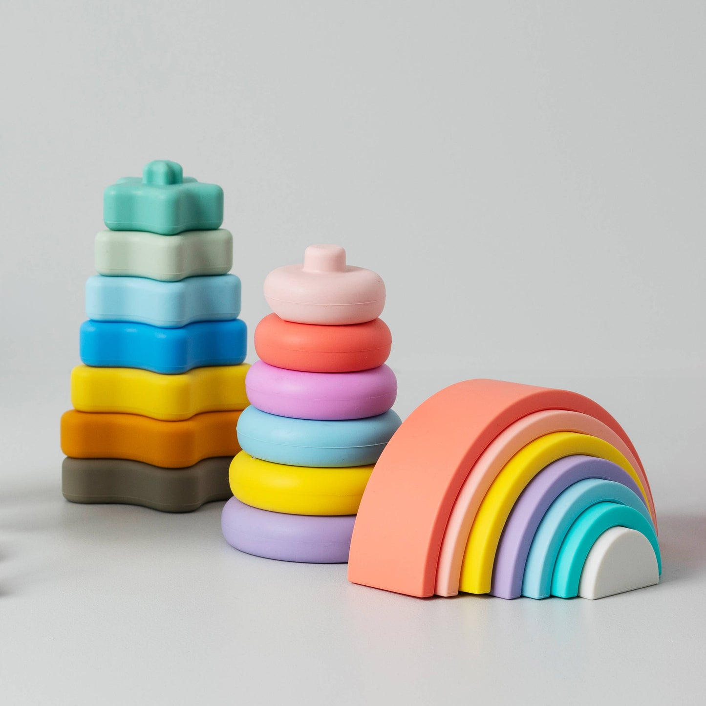 Living Textiles - Silicone Rainbow Puzzle - Sorbet