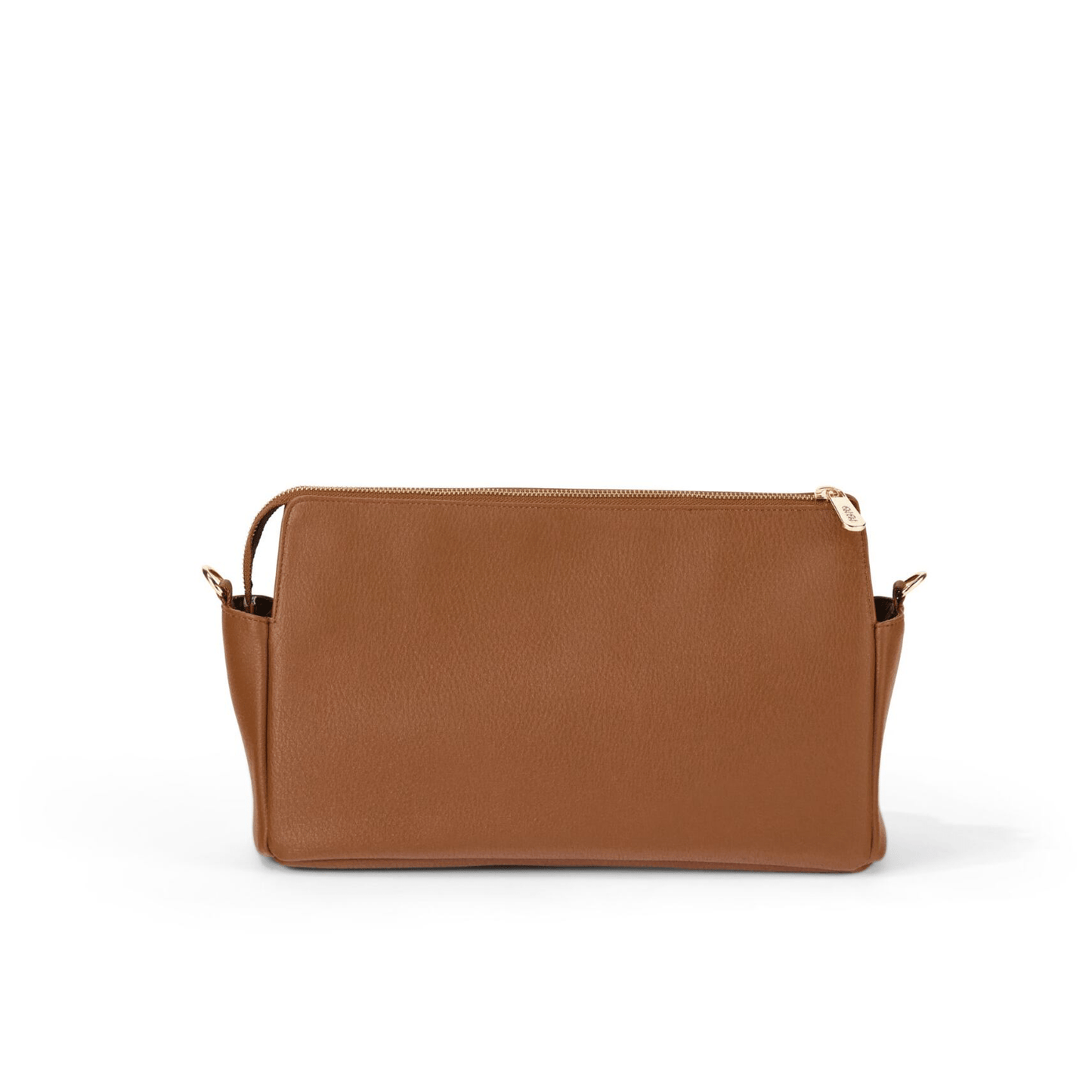 OiOi - Multitasker Pram Caddy - Chestnut Brown Vegan Leather