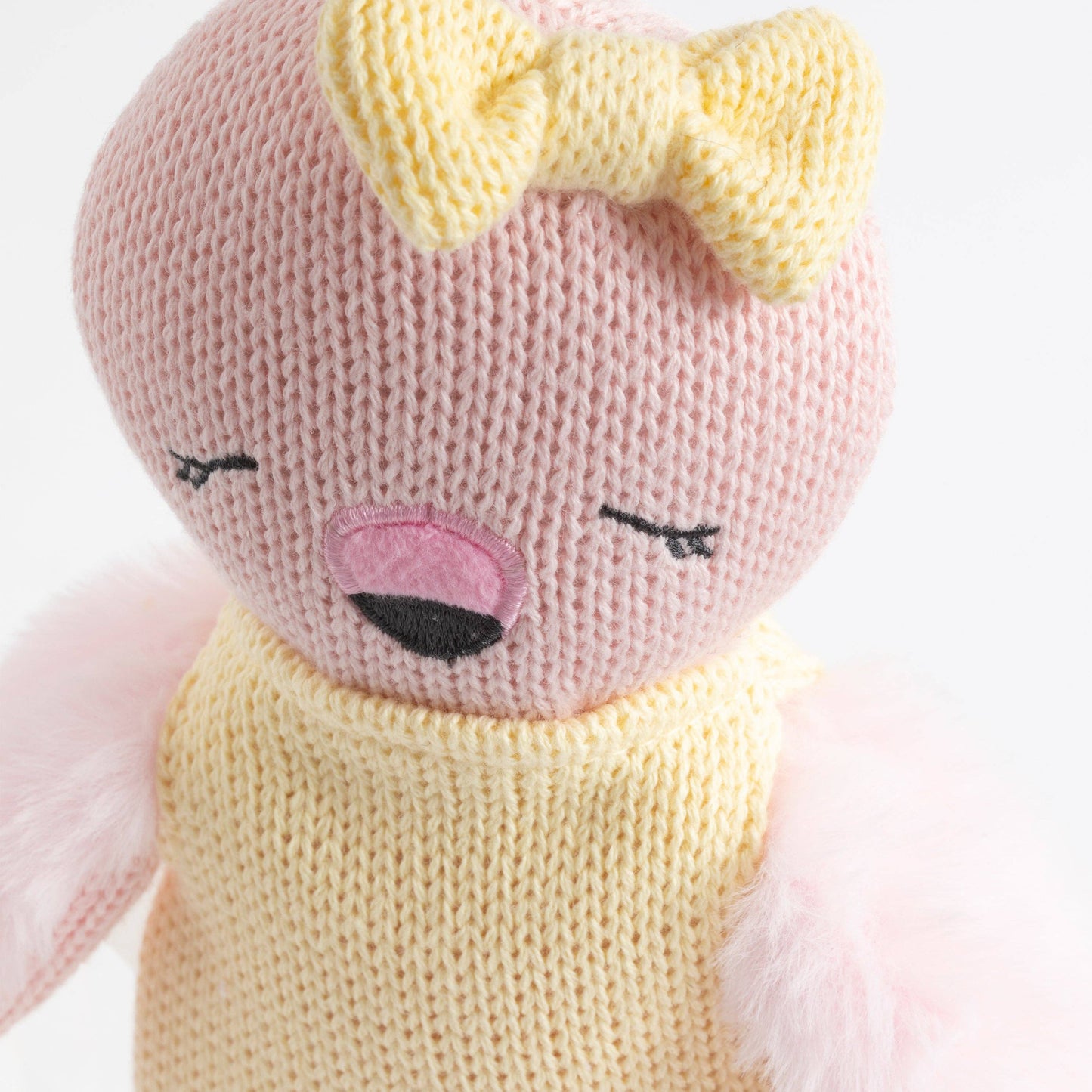 Living Textiles - Knitted Animal Toy- Freya the Flamingo