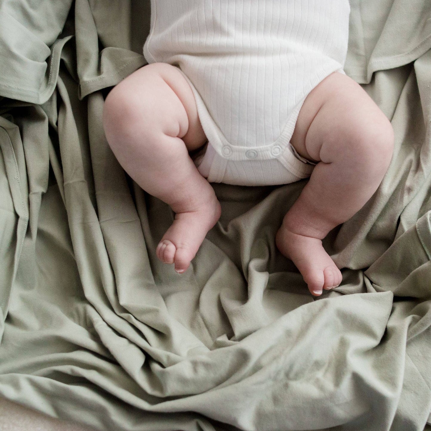 Zoe Sage - Stretchy Swaddle Baby Wrap - Sage Green