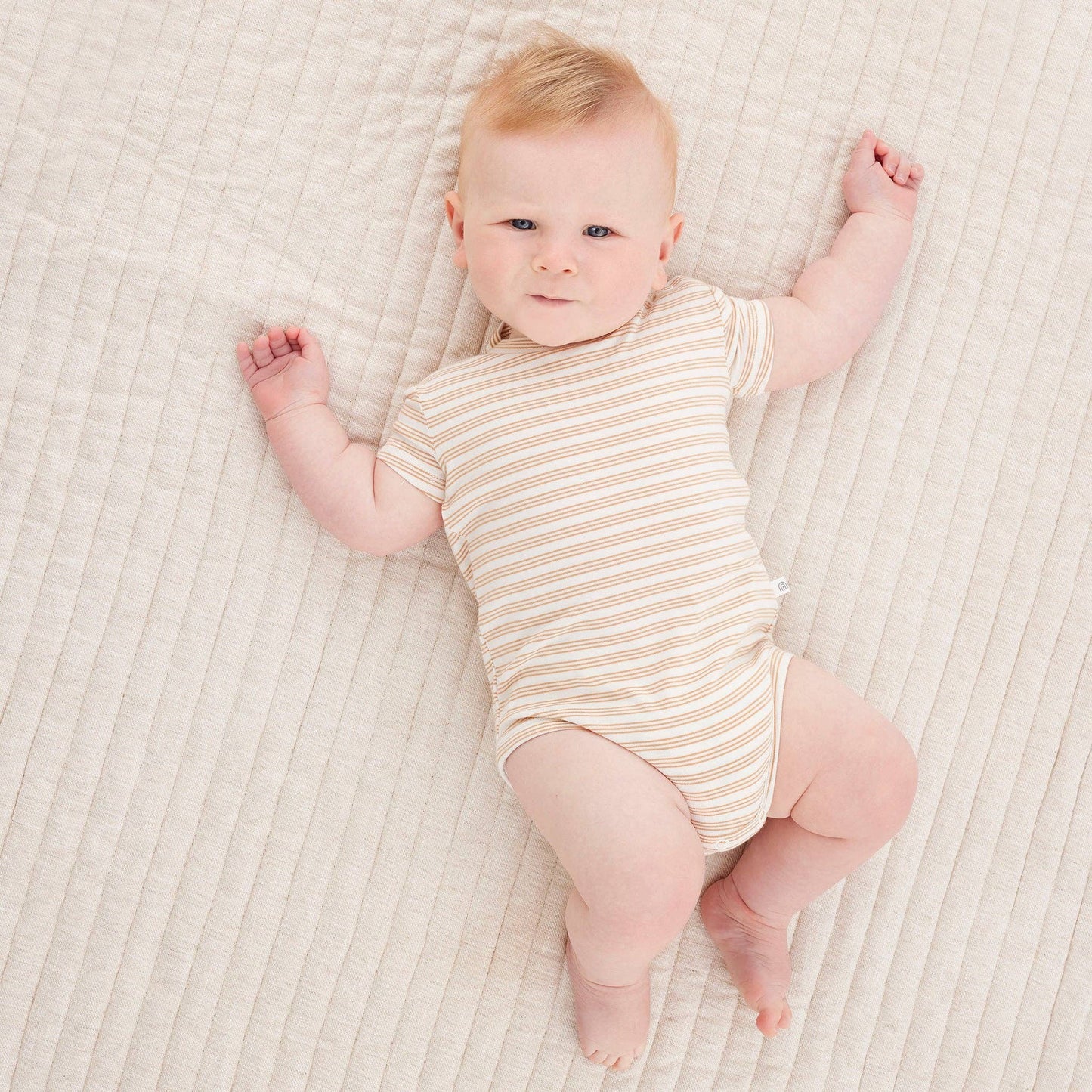 Kynd Baby - Comfy Bodysuit Short Sleeve - Neutral Stripe