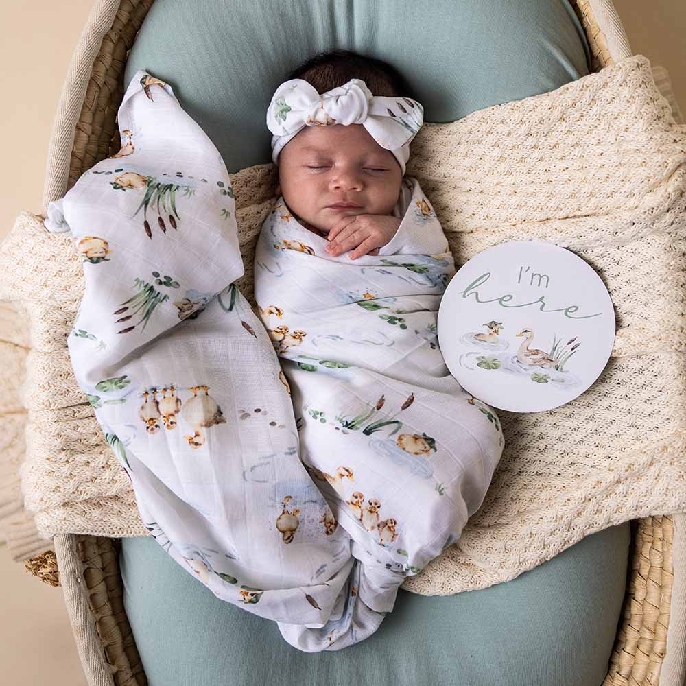 Snuggle Hunny - Duck Pond Organic Muslin Wrap