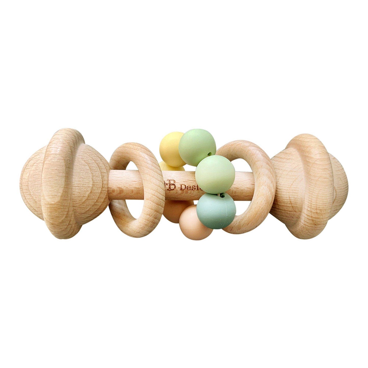 OB Australia - Pastel Multi Color | Wooden Rattle Toy