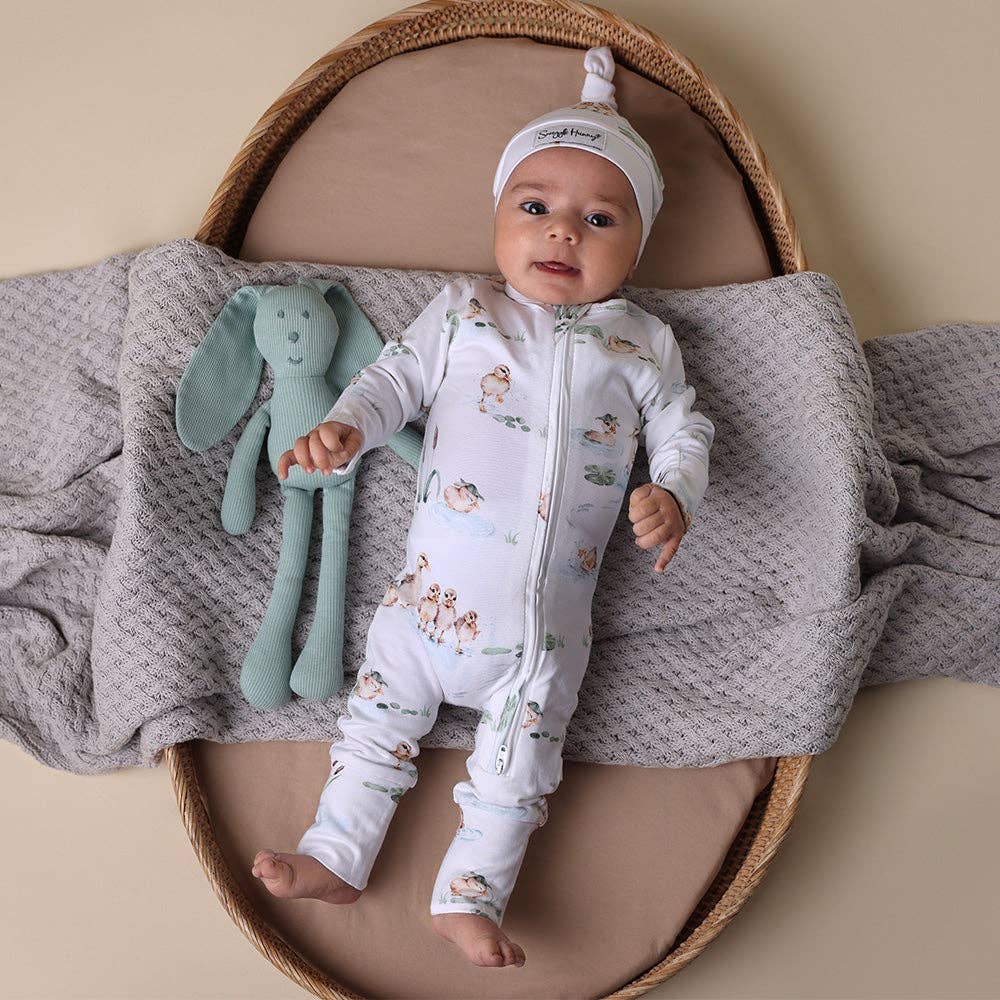 Snuggle Hunny - Duck Pond Organic Snugglesuit Convertible Romper