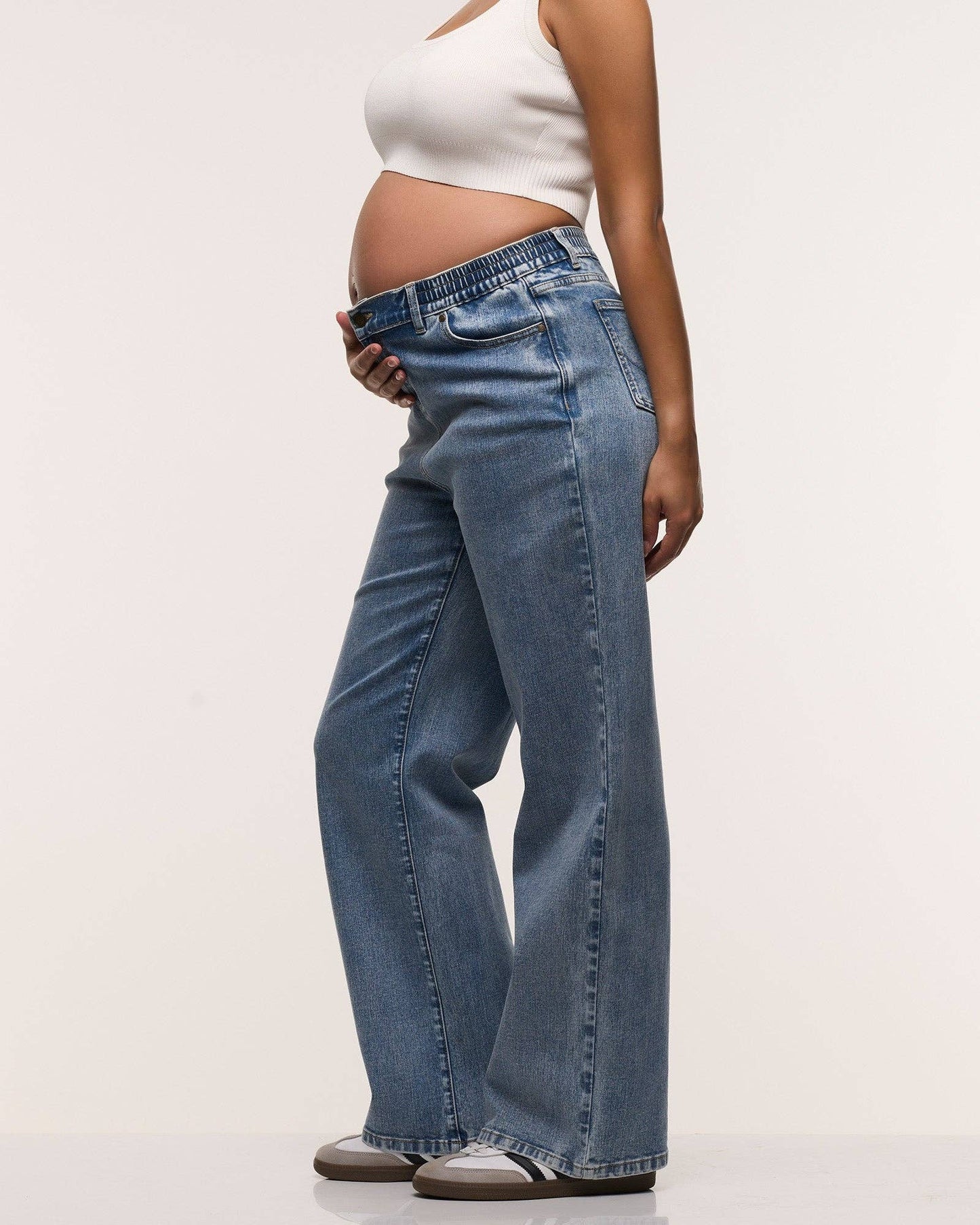 Soon Maternity - Relaxed Wide Leg Maternity Jeans