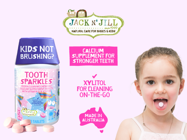 Jack N' Jill Kids - Tooth Sparkles 60 pack - Tooth Cleaning chews