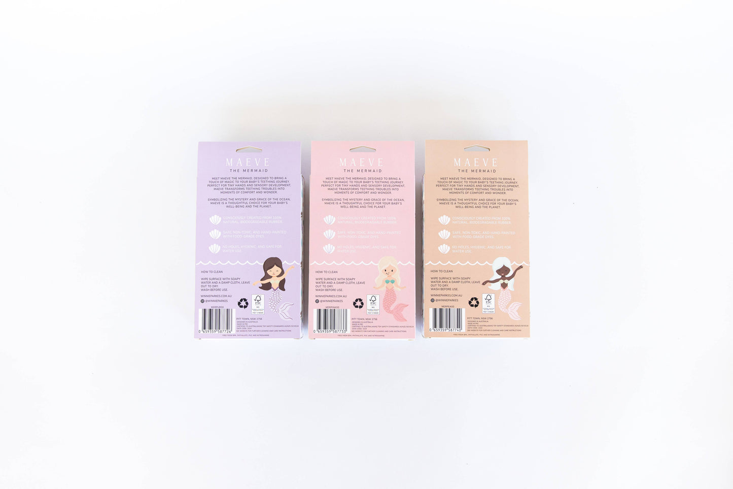 Winnie Parkes - Maeve the Mermaid Natural Rubber Teether