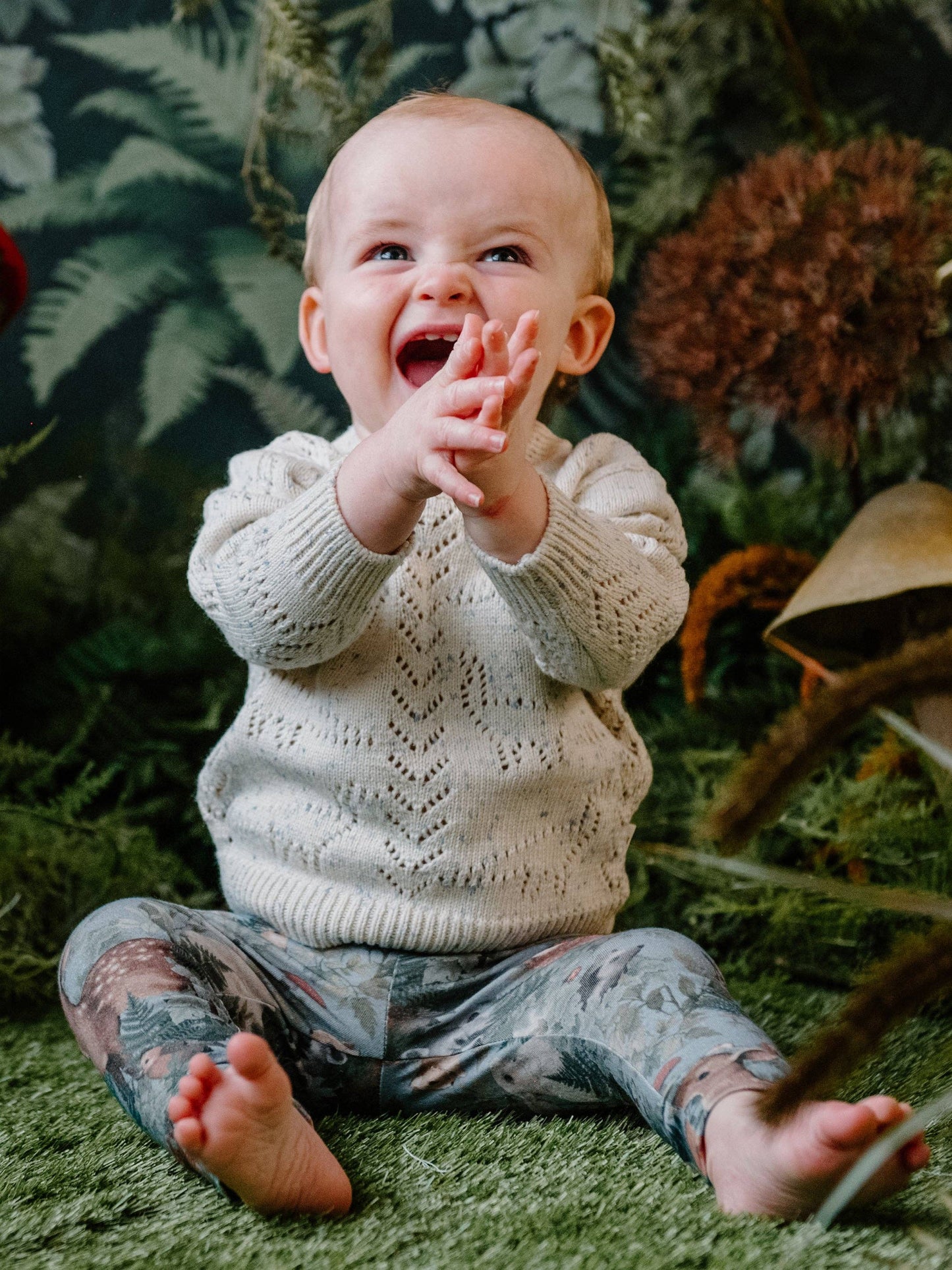 'In the Woods' Timeless Legging - Dusty Blue
