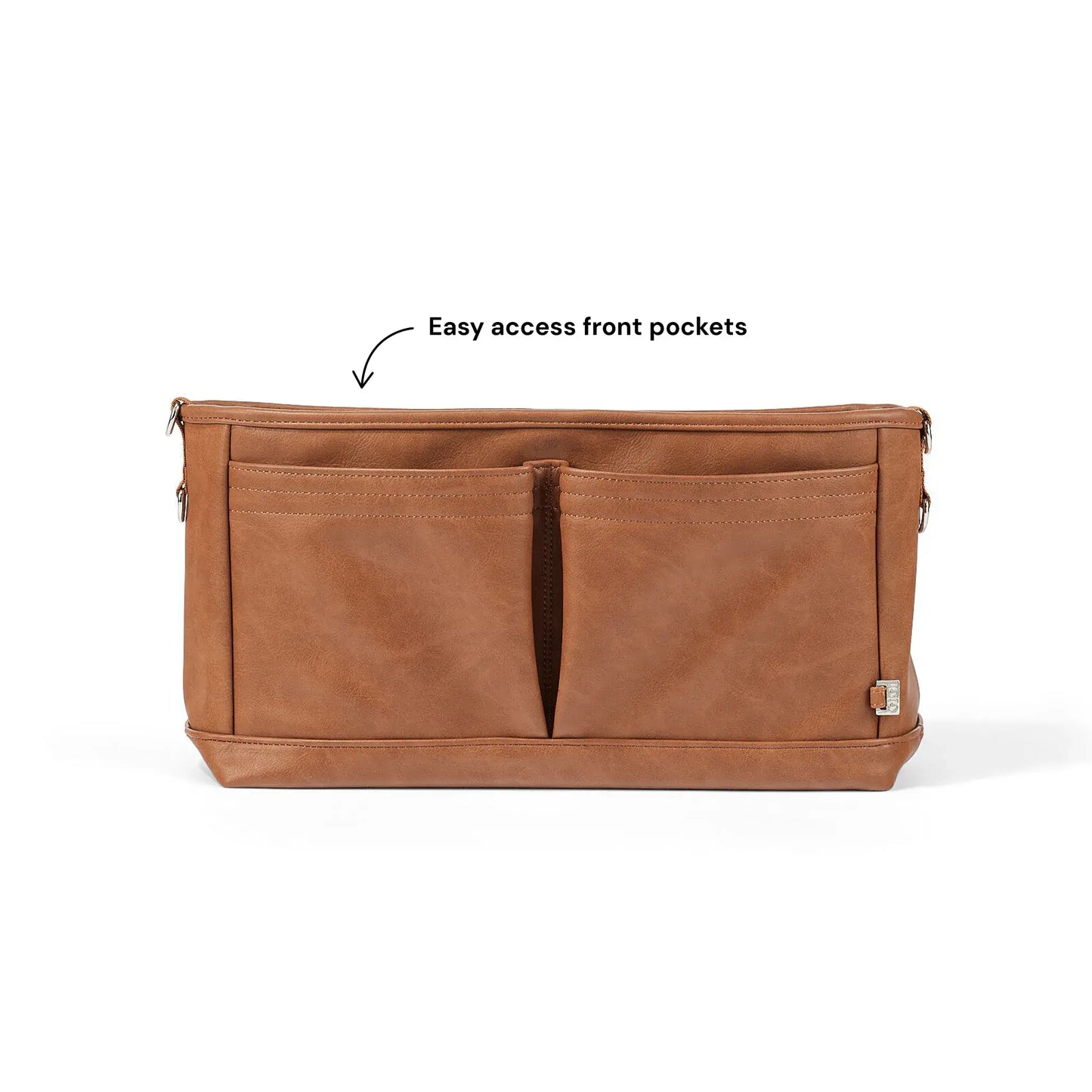 OiOi - Signature Pram Caddy - Tan Vegan Leather