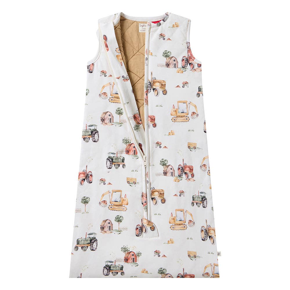 Snuggle Hunny - Diggers & Tractors Organic Sleeping Bag 2.5 TOG
