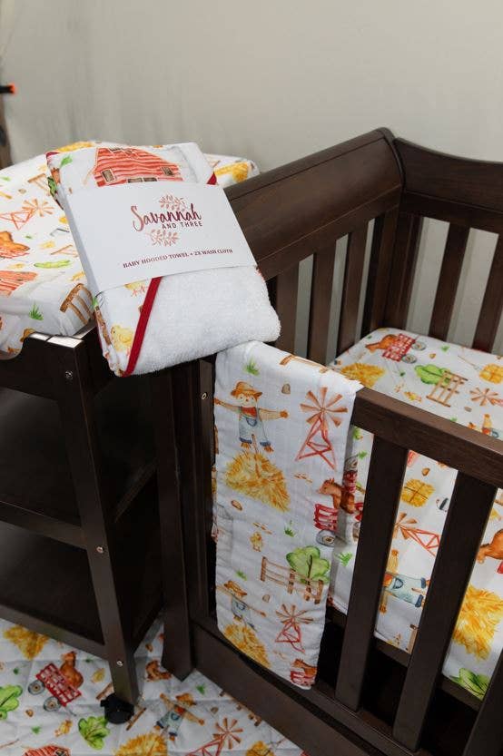 Savannah and Three - Farmyard Friends Cot Sheet