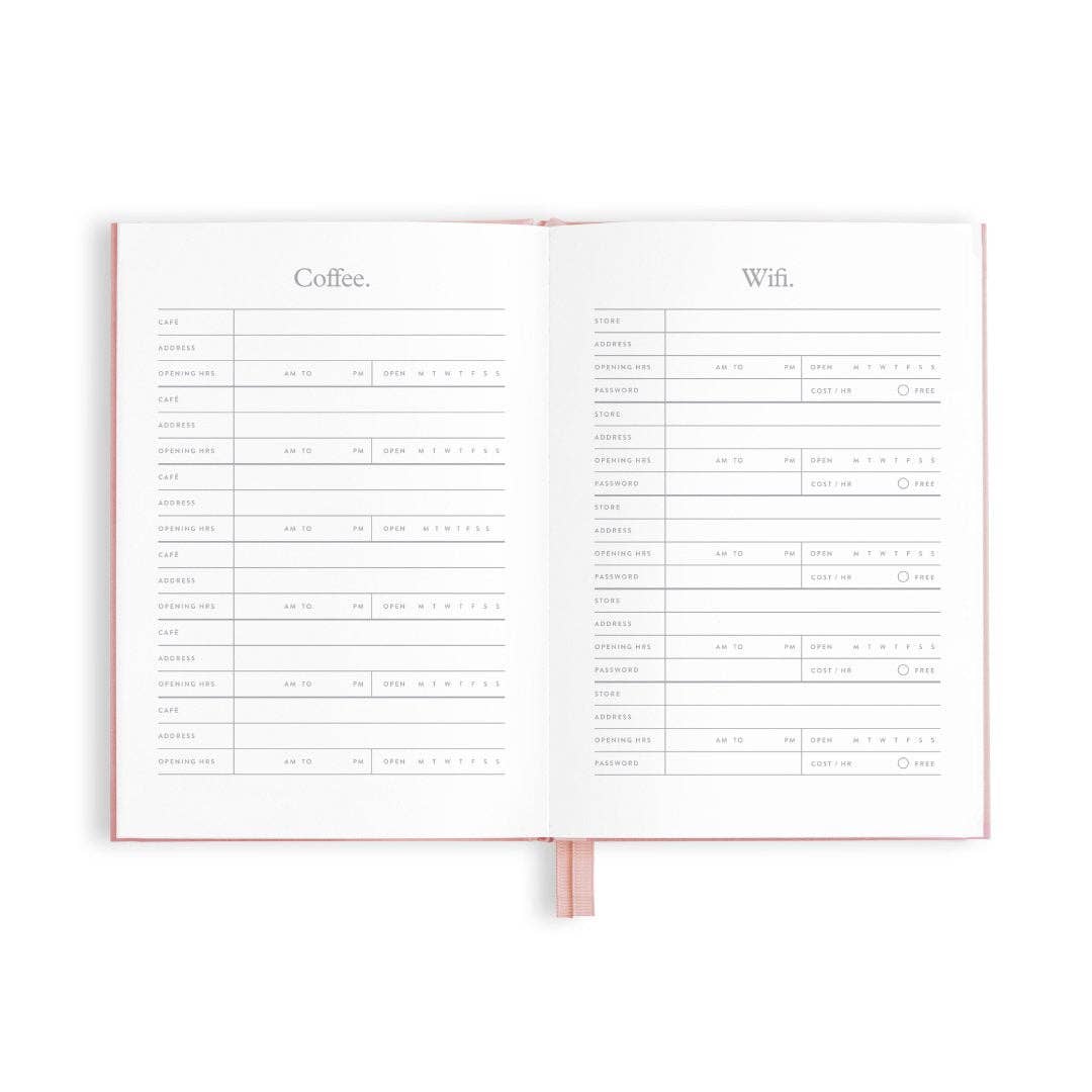 Fox & Fallow - The Traveller Mini Travel Diary - Dusty Rose