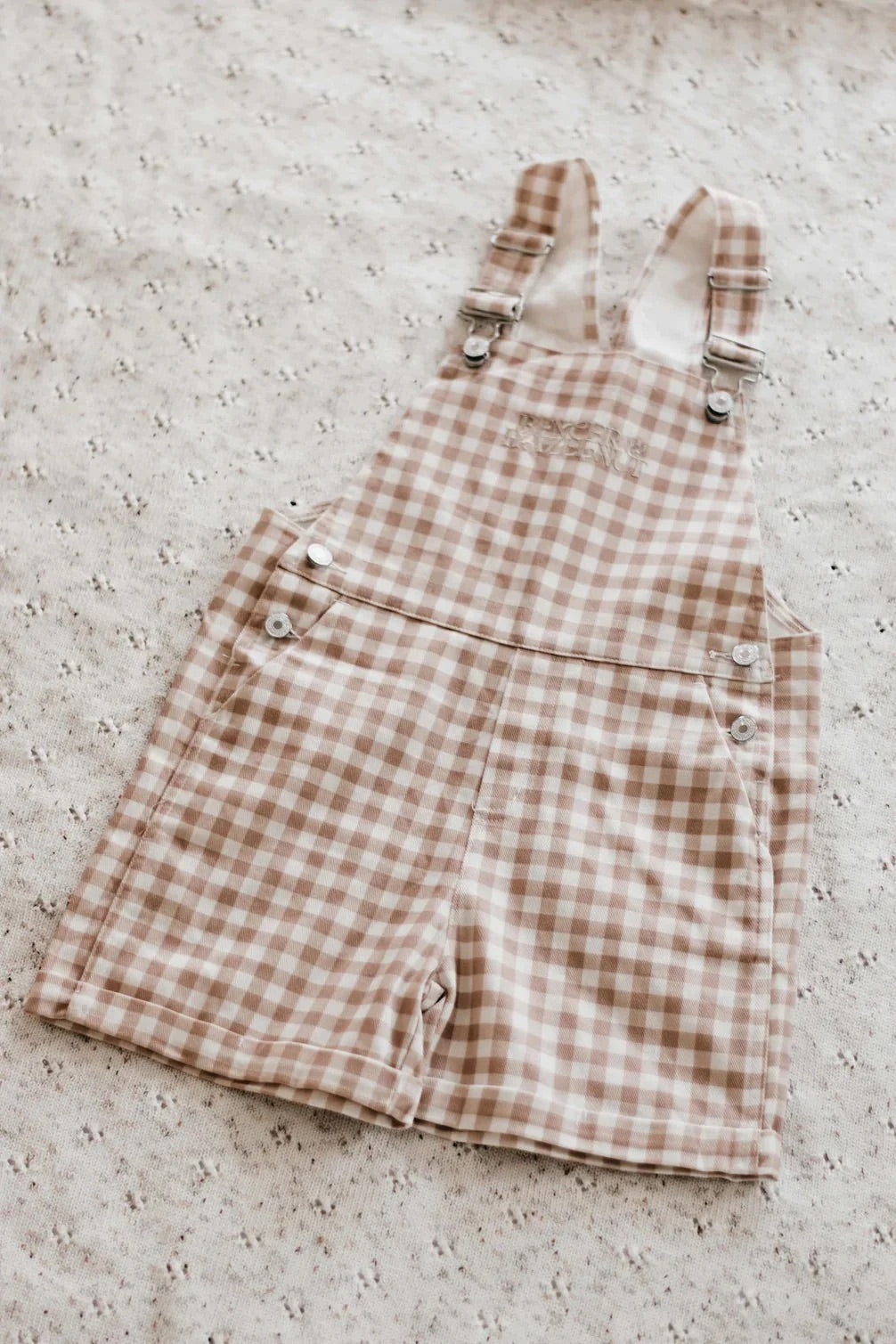 Denim Overalls Pink Gingham