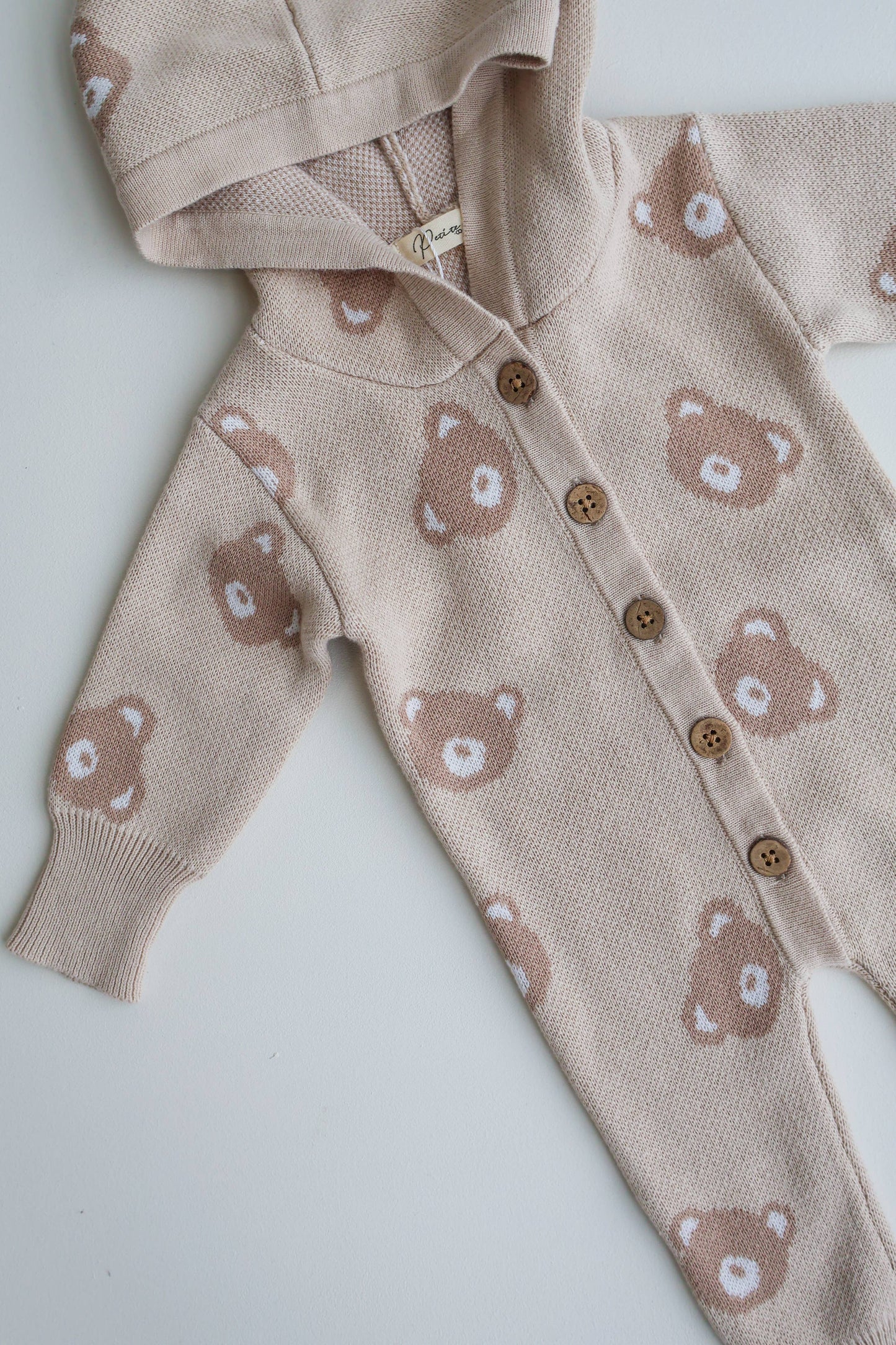 Petite + Co - HOODED TEDDY ROMPER