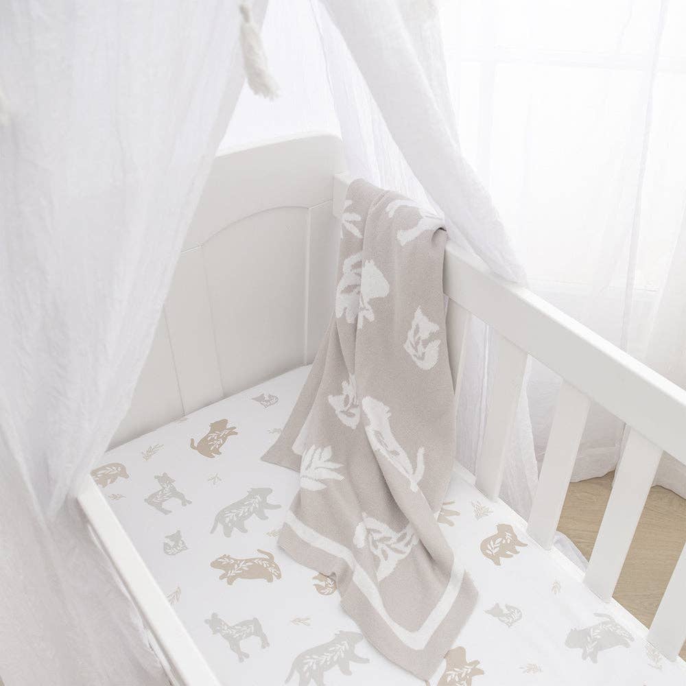 Living Textiles - 2-pack Bedside Bassinet Fitted Sheets - Bosco Bear