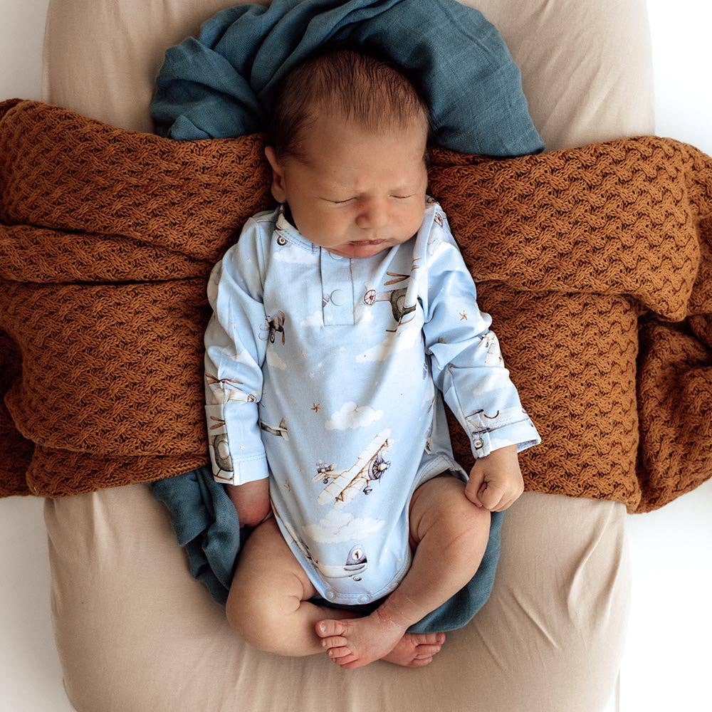 Snuggle Hunny - Taking Flight Long Sleeve Organic Bodysuit