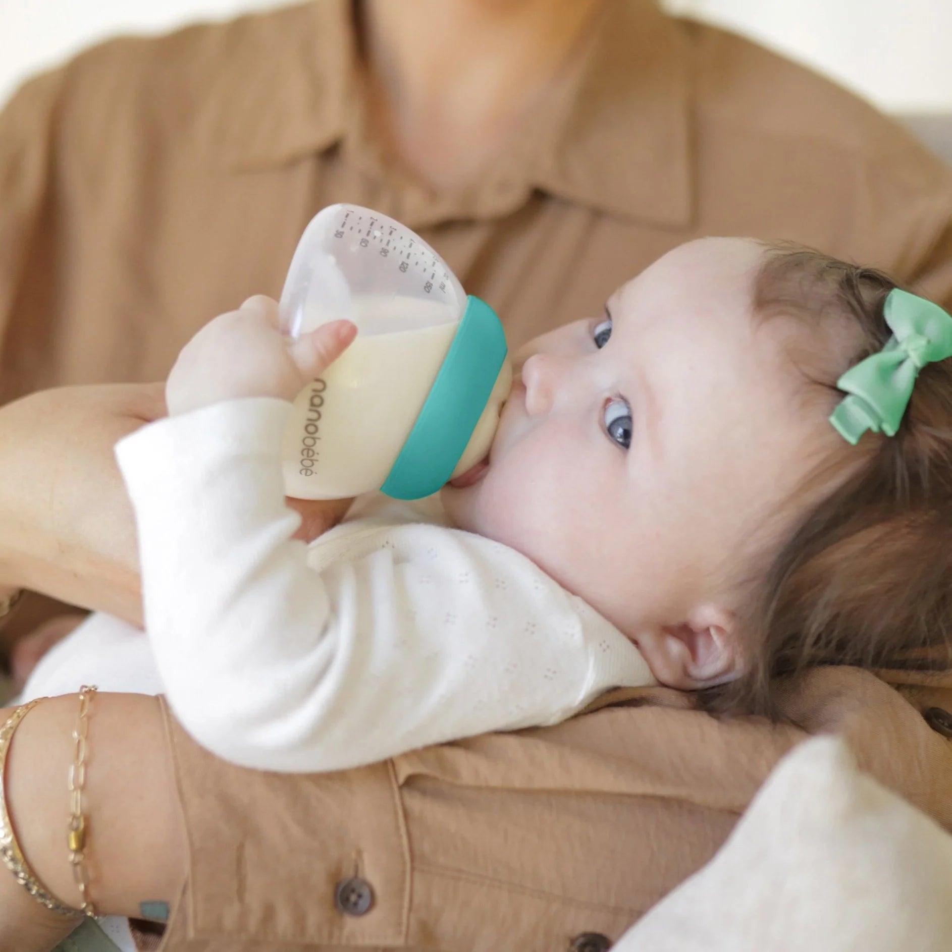 Breastmilk Bottle Teal Nanobebe – Mini and Mum1