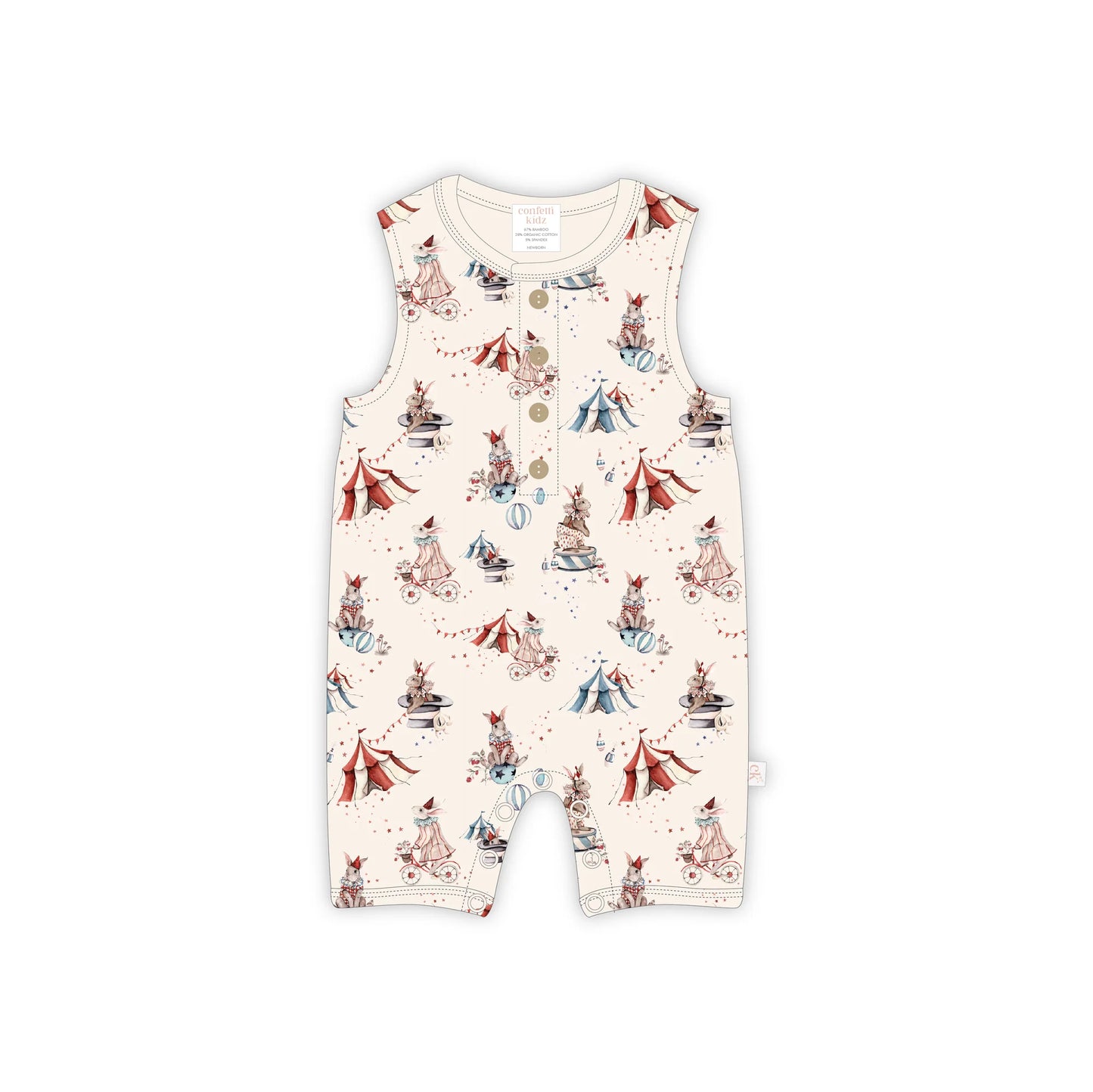 Confetti Kidz - Circus Bunnies Sleeveless Romper
